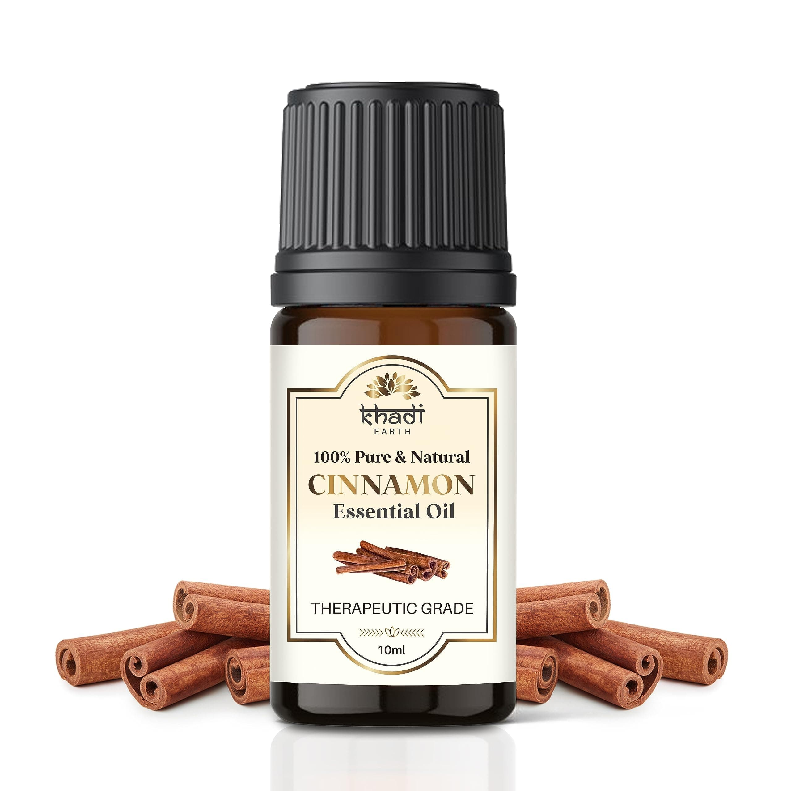 Cinnamon Essential Oil for Skin, Hair Care and Aromatherapy | For Diffuser, Candle and Soap Making | 100% Pure & Natural Therapeutic Grade Essential Oil - 10ml