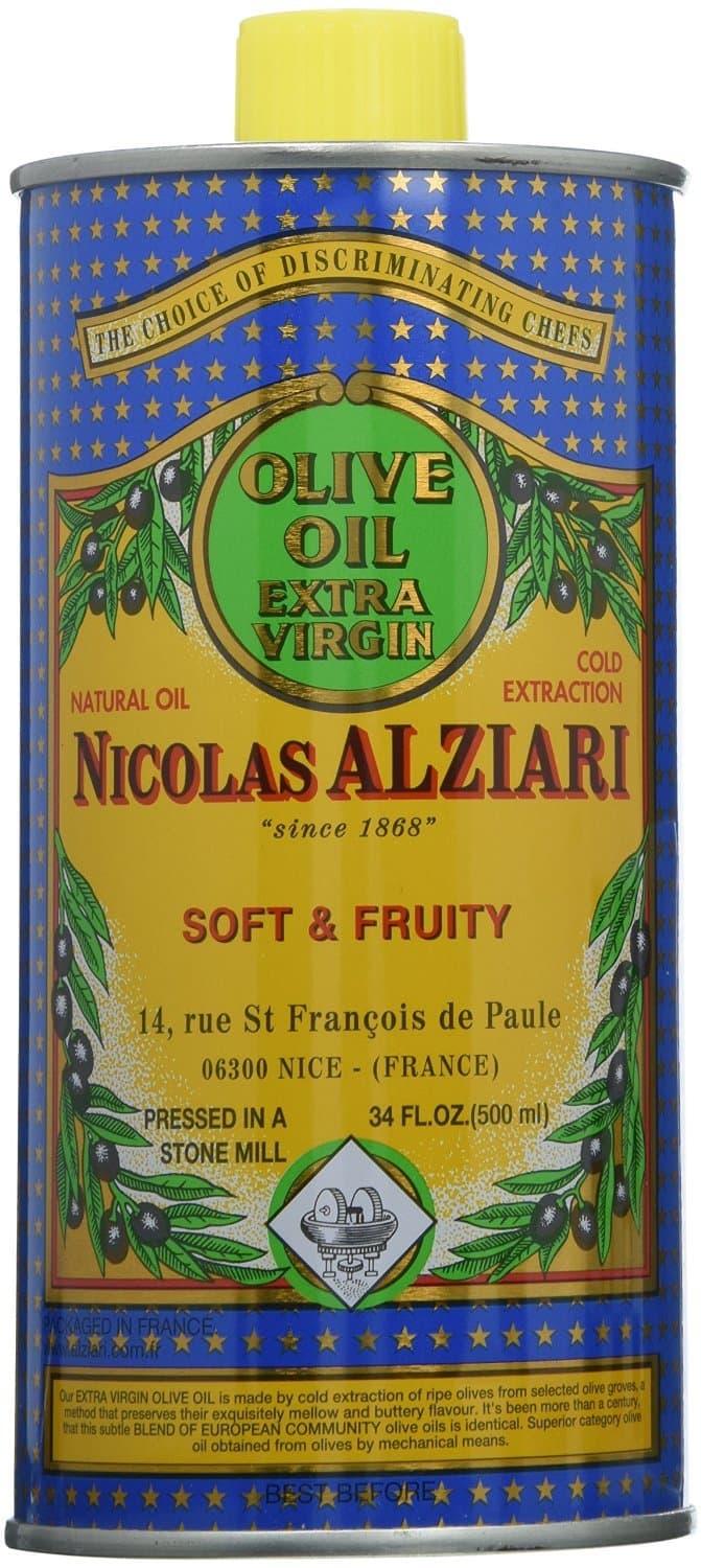 Nicolas Alziari Extra Virgin Olive Oil 16.9 Fl.oz (500ml) (2PACK)