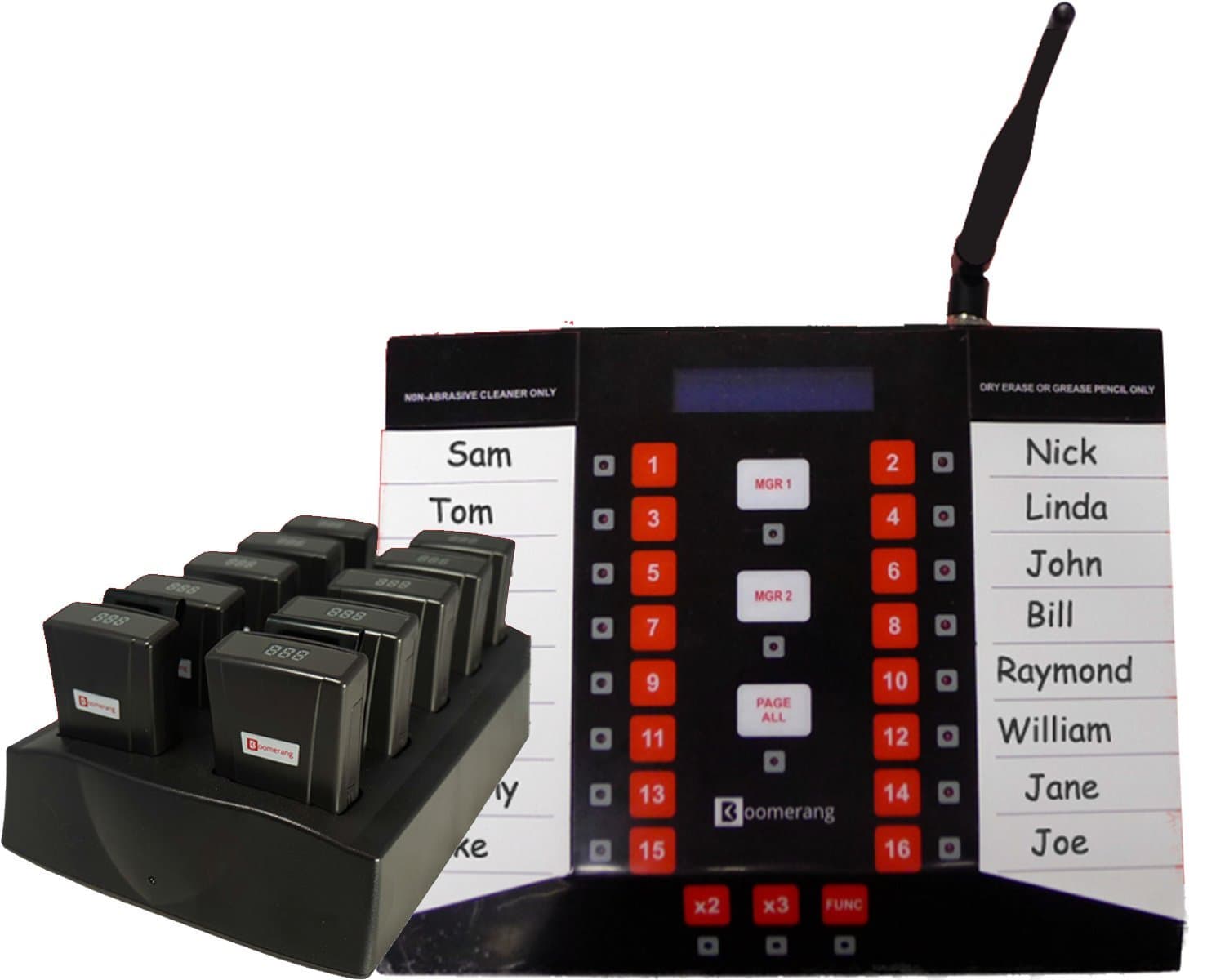 Staff Waiter Pager System Kit with 6 pagers