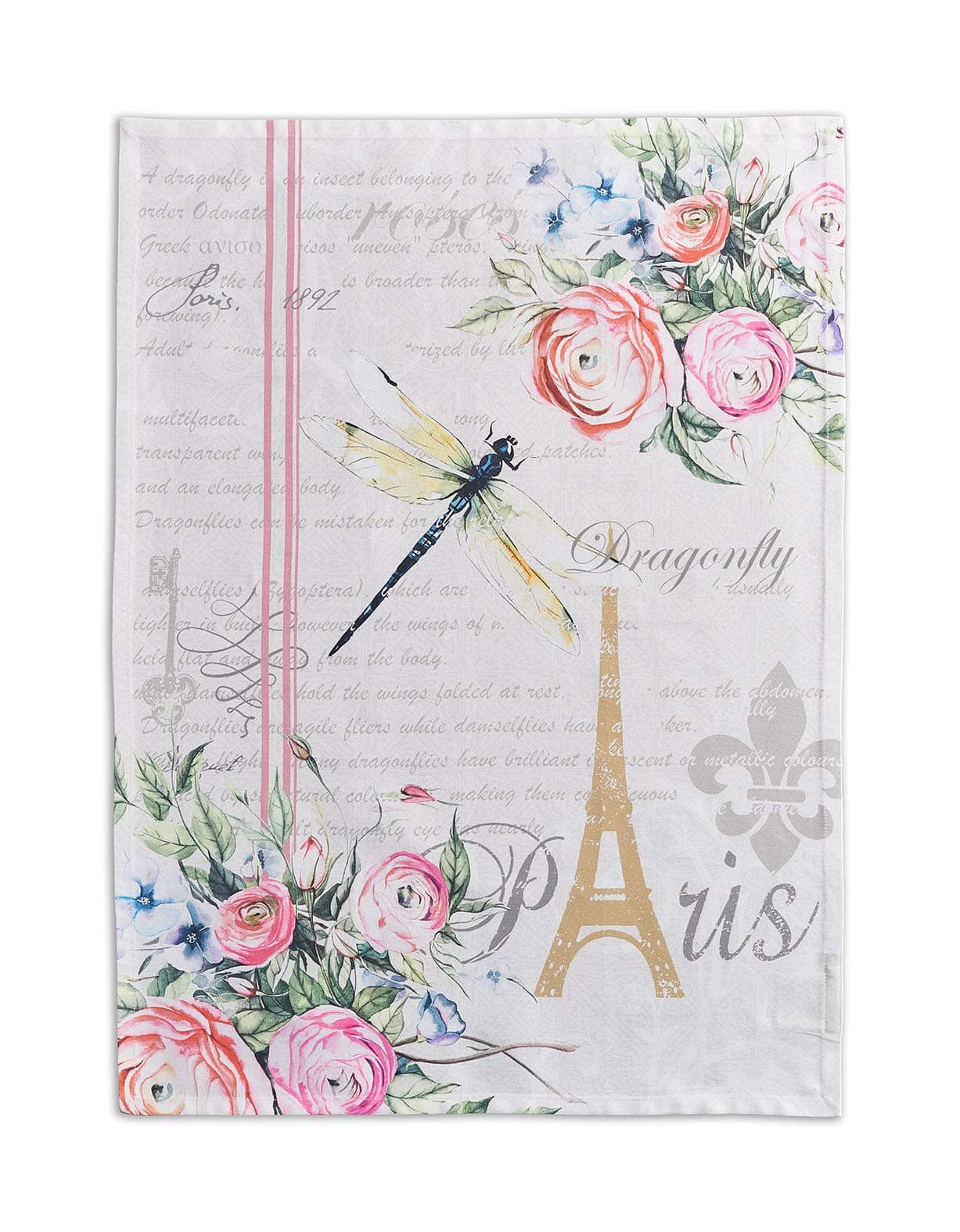 Maison d' Hermine Champ de Mars 100% Cotton Set of 2 Kitchen Towels, 20 - inch by 27.5 - inch.