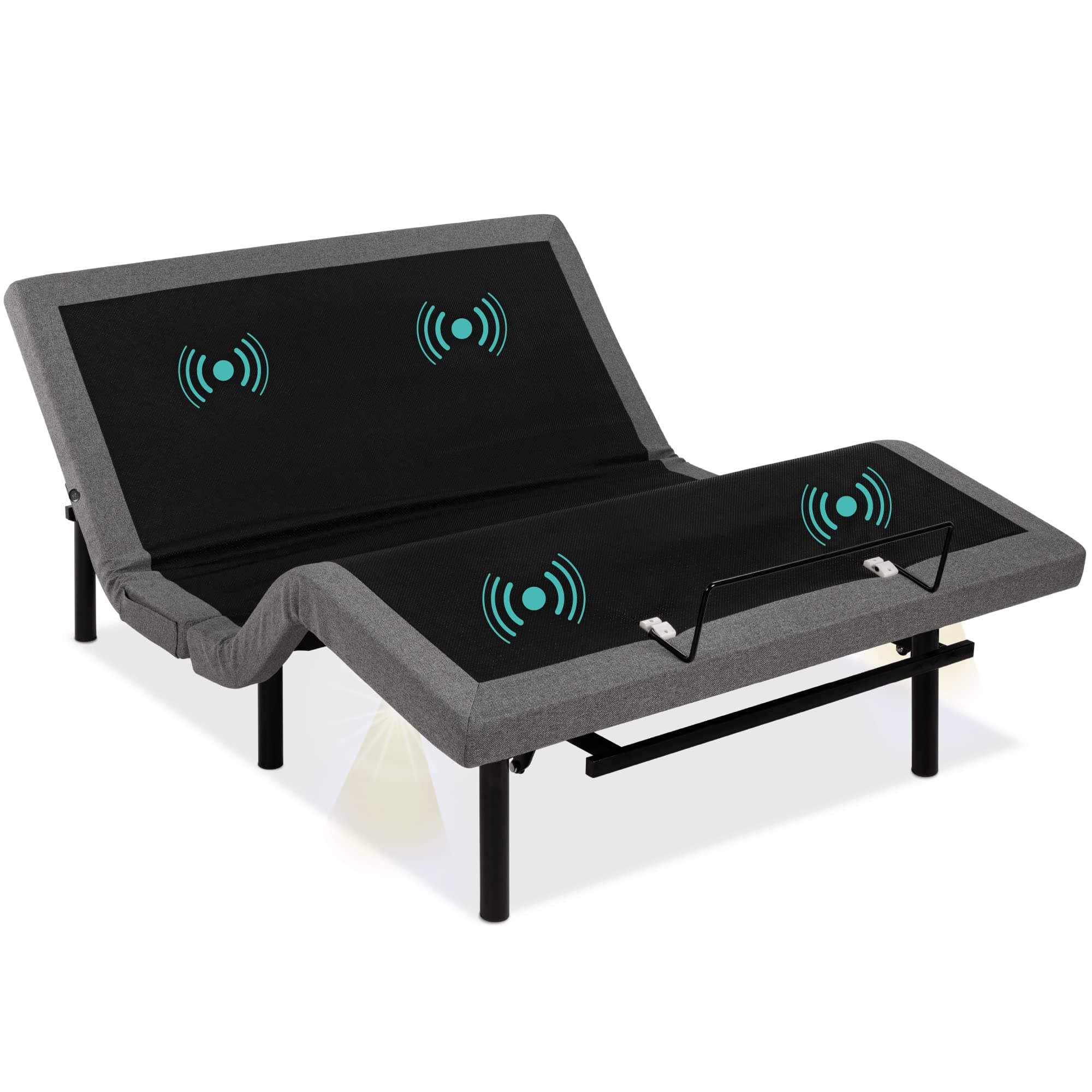 Queen Size Adjustable Bed Base for Stress Management with Massage, Remote Control, USB Ports