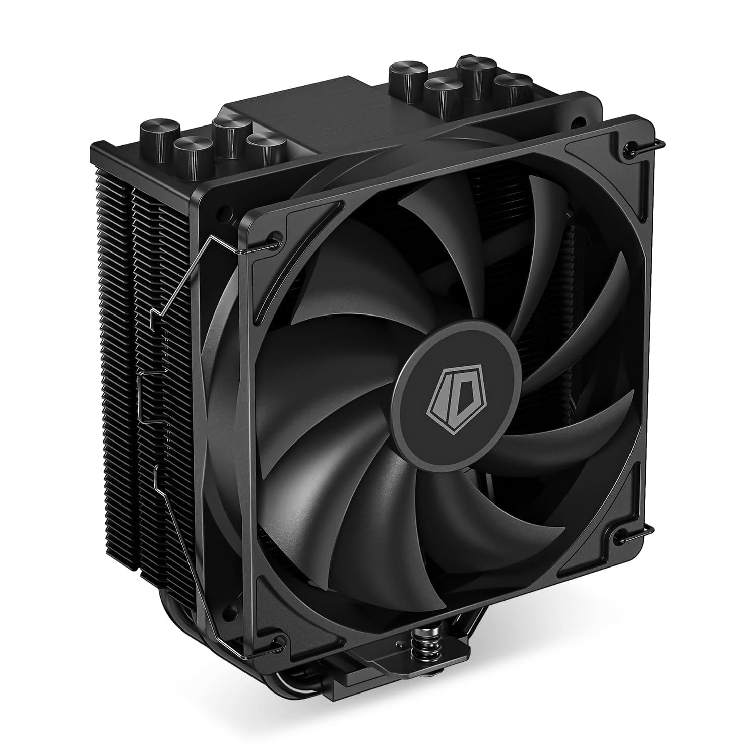 ID-COOLING SE-214-XT Black CPU Cooler All-Black Layout, 4 Direct-Contact Heat Pipes, 120mm PWM Fan, Noninterference with RAM, TDP 180W, Work with Intel LGA1700/1851/1200/115X and AMD AM5/AM4 Sockets