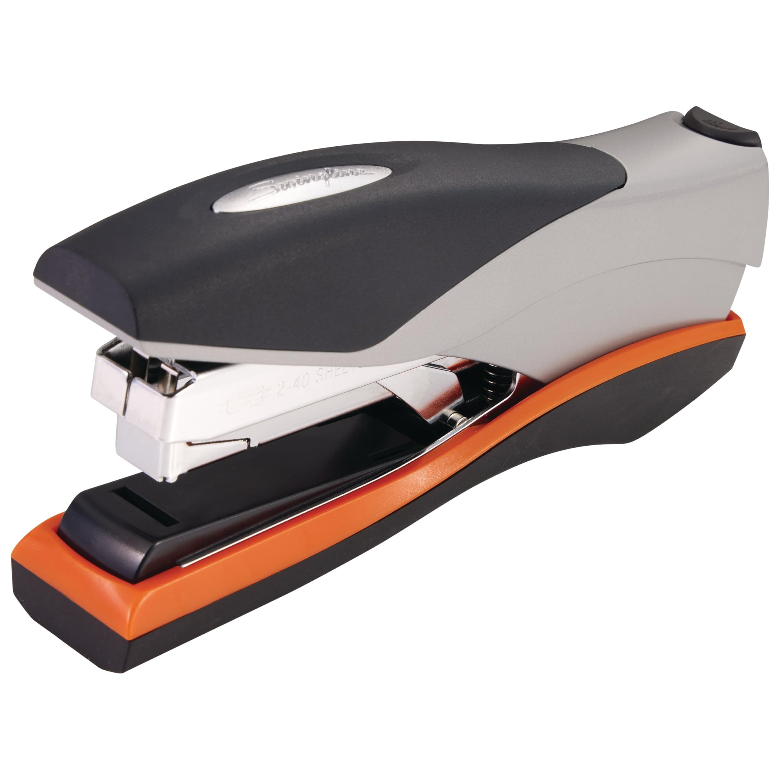 Swingline Stapler, 40 Sheet Capacity, Optima 40, Jam Free, Reduced Effort, Soft Grip, Metal, Orange and Gray (87845)