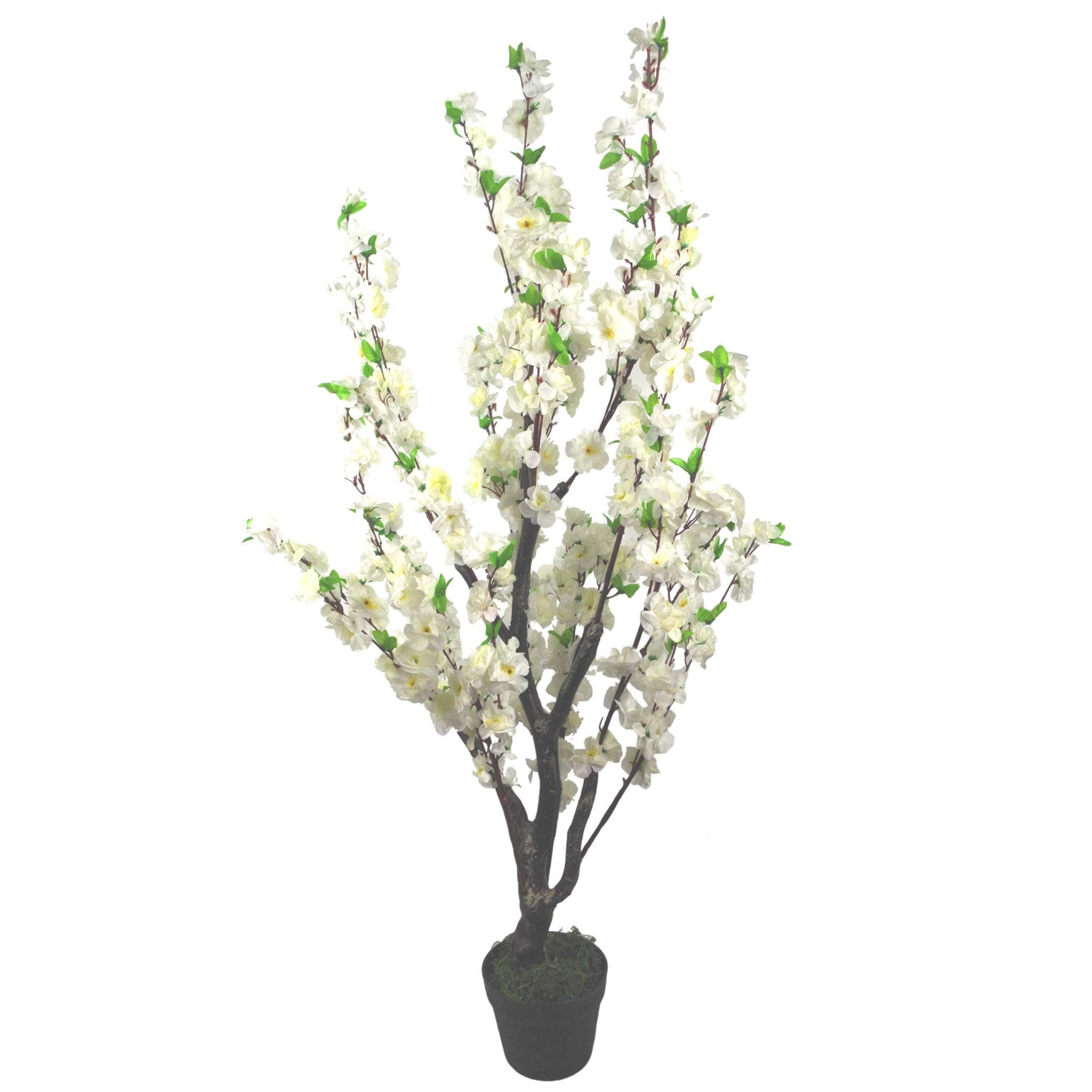Design UK Realistic Artificial Tree, Silk, Blossom White, 120cm