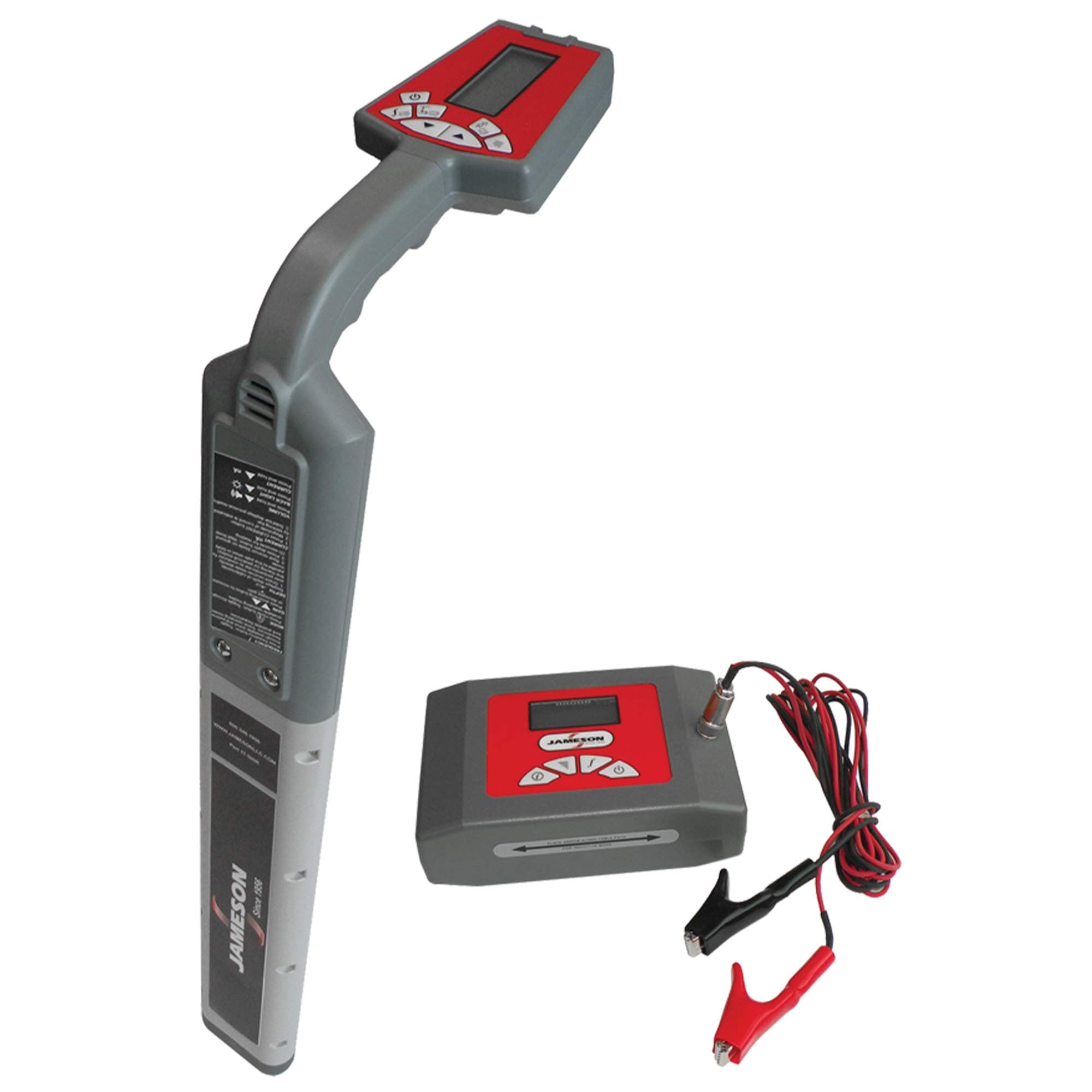 JamesonCable & Pipe Precision Locating Receiver with Transmitter Kit | 4 Active Frequencies | Accurate Depth & Signal Measurement | Remote Control, Rechargeable Battery & Protective Carrying Case