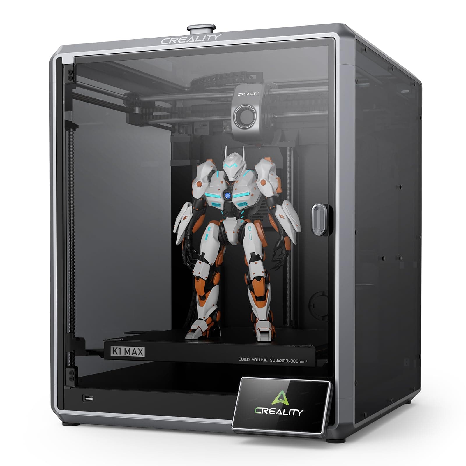 K1 Max 3D Printer Official, 600mm/s Max High-Speed 3D Printers Large Printing Size 300x300x300mm with Auto Leveling, Dual Cooling, Smart AI Function, 32mm³/s Flow Hotend and Out-of-The-Box