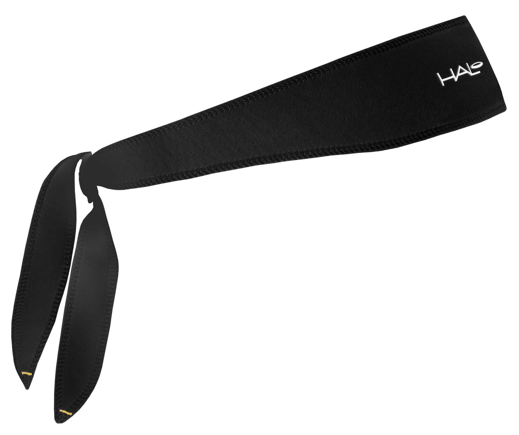 Headband Halo I- Custom Fit- Tie Sweatband for Men and Women, No Slip With Moisture Wicking Dryline Fabric, Black