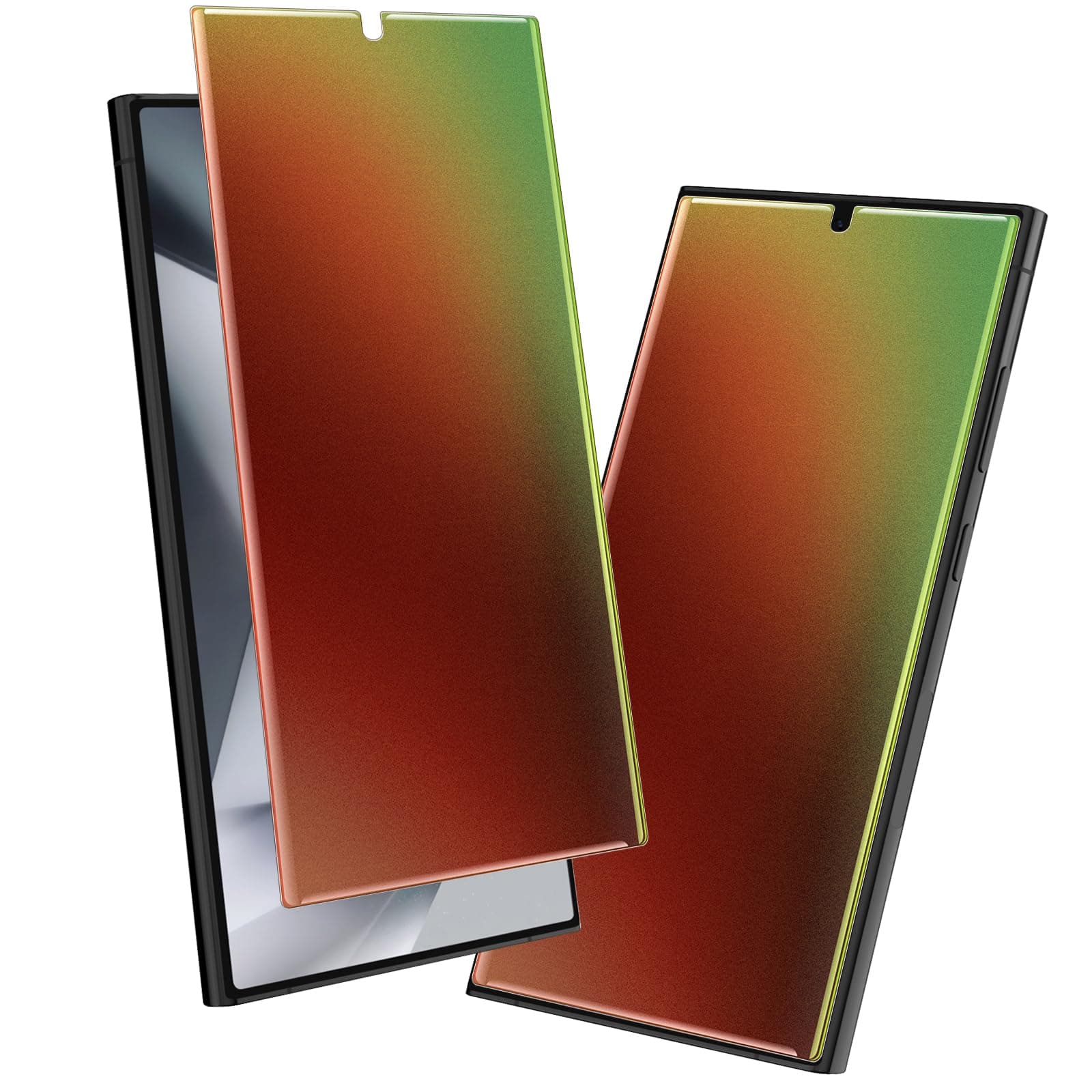 2 Pack for Samsung Galaxy S24 Ultra Privacy Screen Protector, Matte Gradient Colorful Anti-Blue Light Anti-Spy Full Adhesive Flexible Film, Compatible Fingerprint Sensitive Touch Bubble Free
