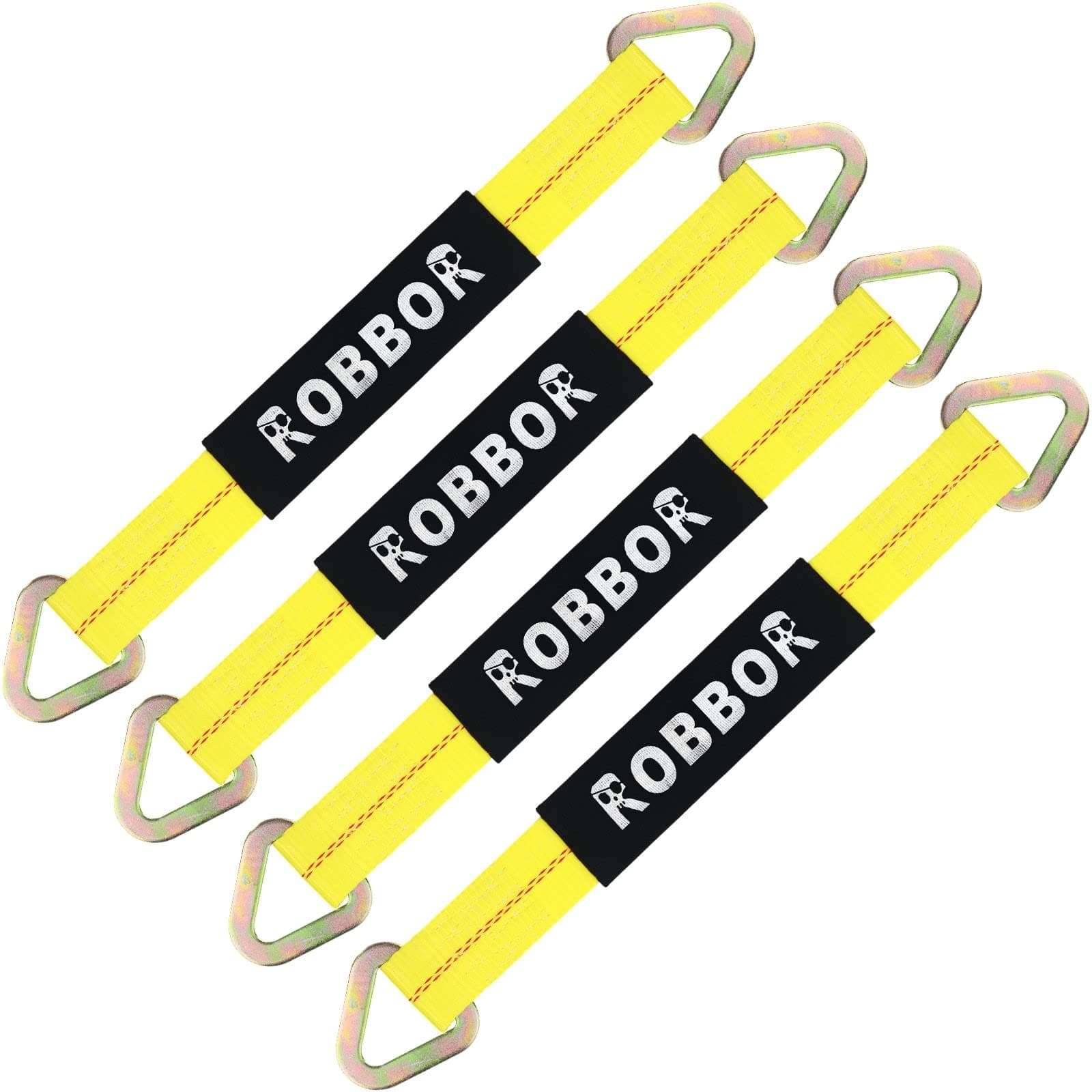 Axle Straps 10000 Lbs Break Strength 3335 Lbs Working Load Yellow Car Axle Tie Down Straps for Securing Car Transport Hauler Tow Truck 4x4 Off-Road Straps(36 Inch)