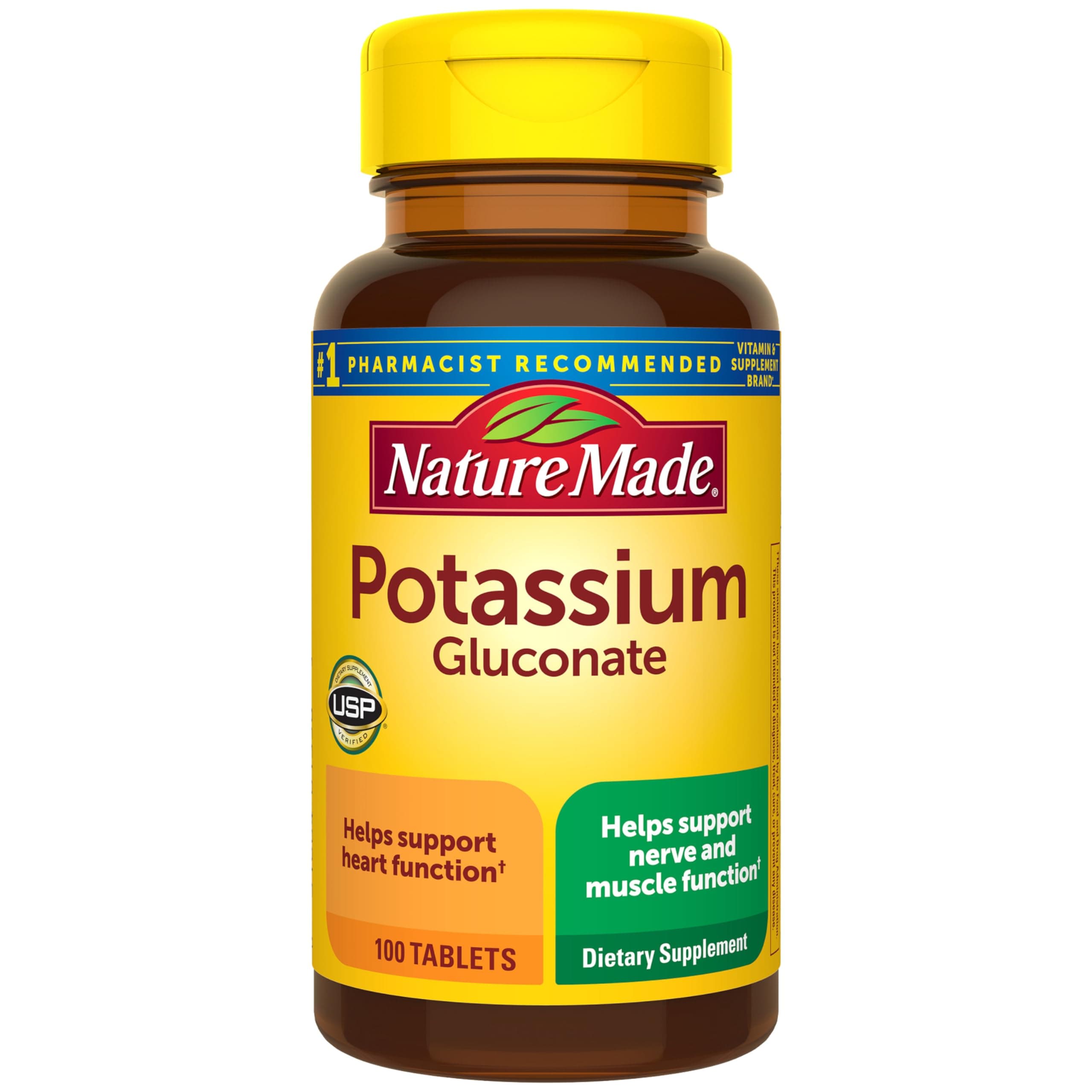 Nature Made Potassium Gluconate 550mg, 100 Tablets