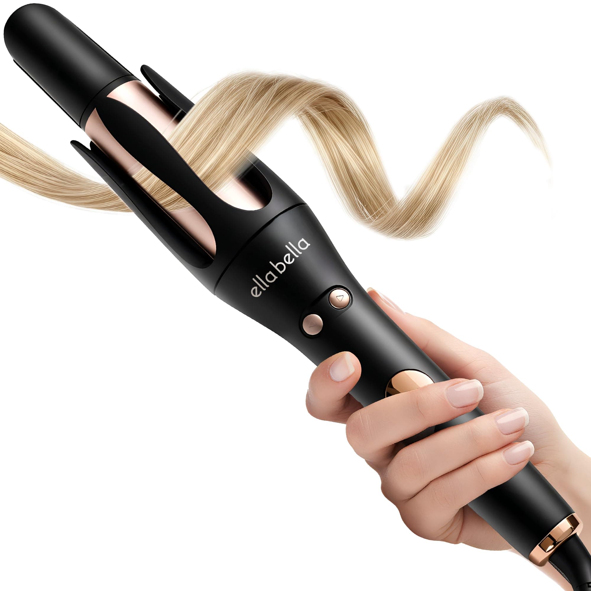 ELLA BELLA® Automatic Rotating Curling Iron • Automatic Hair Curler • Easy to Use • Digital Display to Control Temperature Accurately • Transform Your Look in Seconds