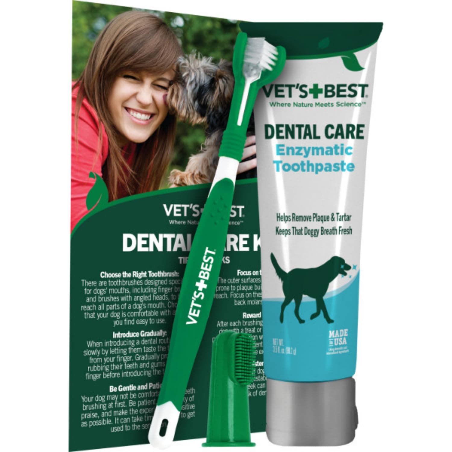 Vet's Best Complete Enzymatic Dental Care Kit White