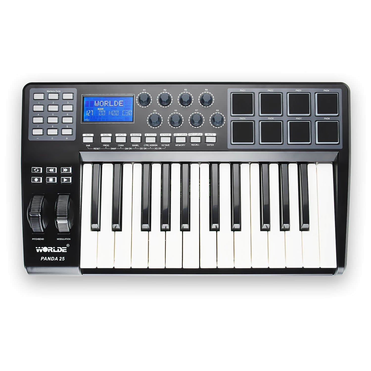 Panda 25 MIDI USB Keyboard Controller 25-Key with 8 Pads