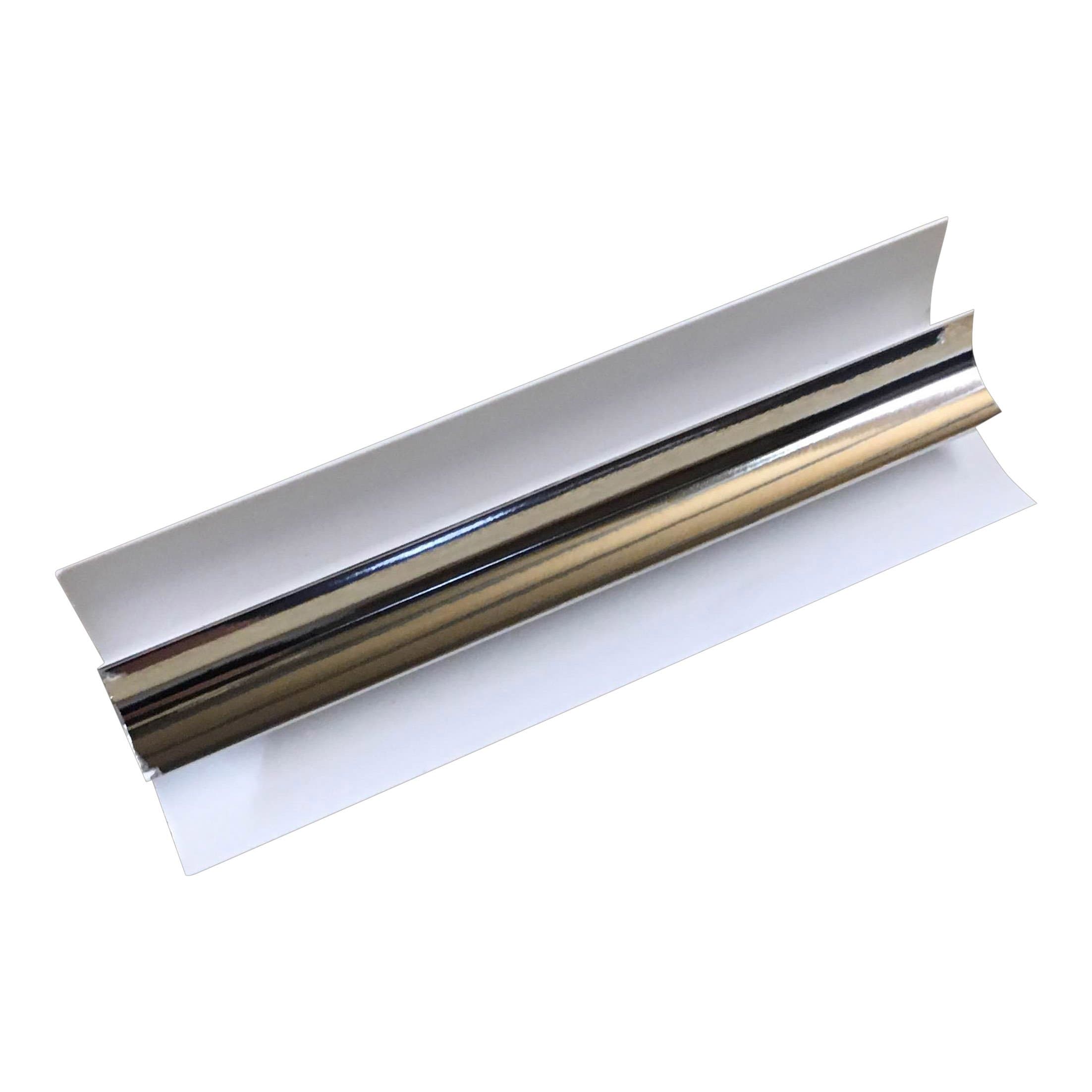 Black, Silver, White 5mm External Corner Trim 2.6m Bathroom Wall Panels Ceiling Cladding PVC Wet Wall Trim (Silver)