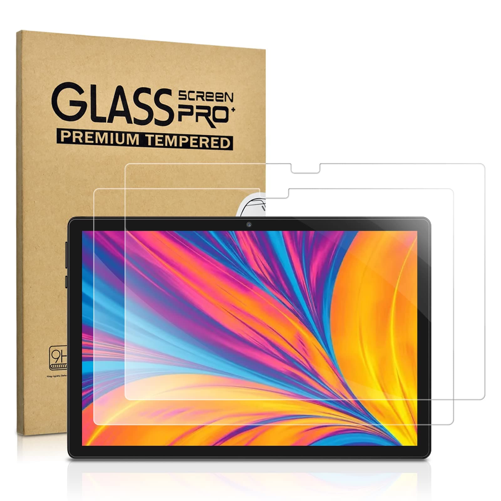 KATUMO [2 Pack Universal 10 Inch Screen Protector compatible with Hotlight/HiGrace/BENEVE/Ainmel 10 inch/UAUU 2023 New Clear Scratch Resistant Tempered Glass