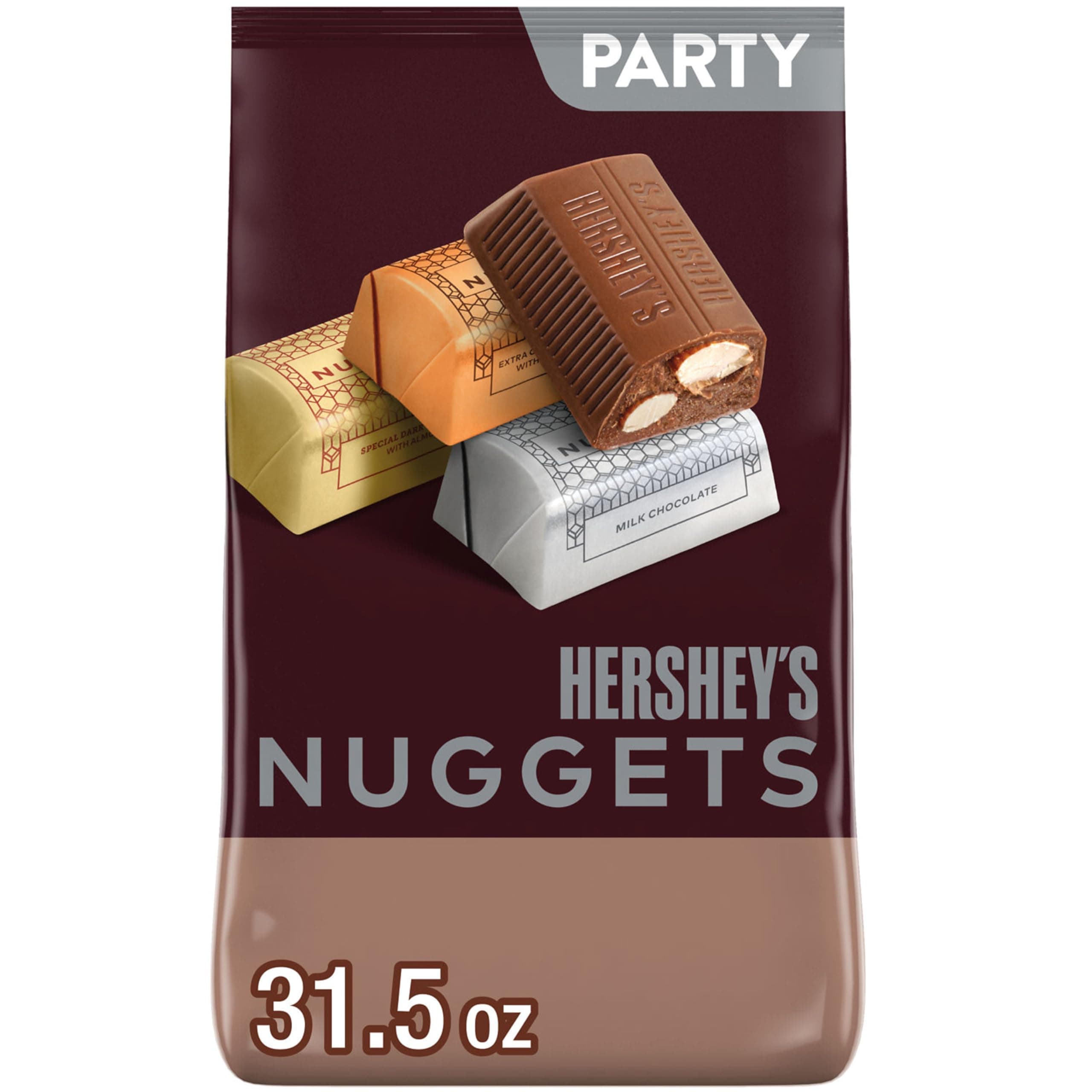 HERSHEY'S NUGGETS Assorted Chocolate Candy, Valentine's Day, 31.5 Oz. Party Bag