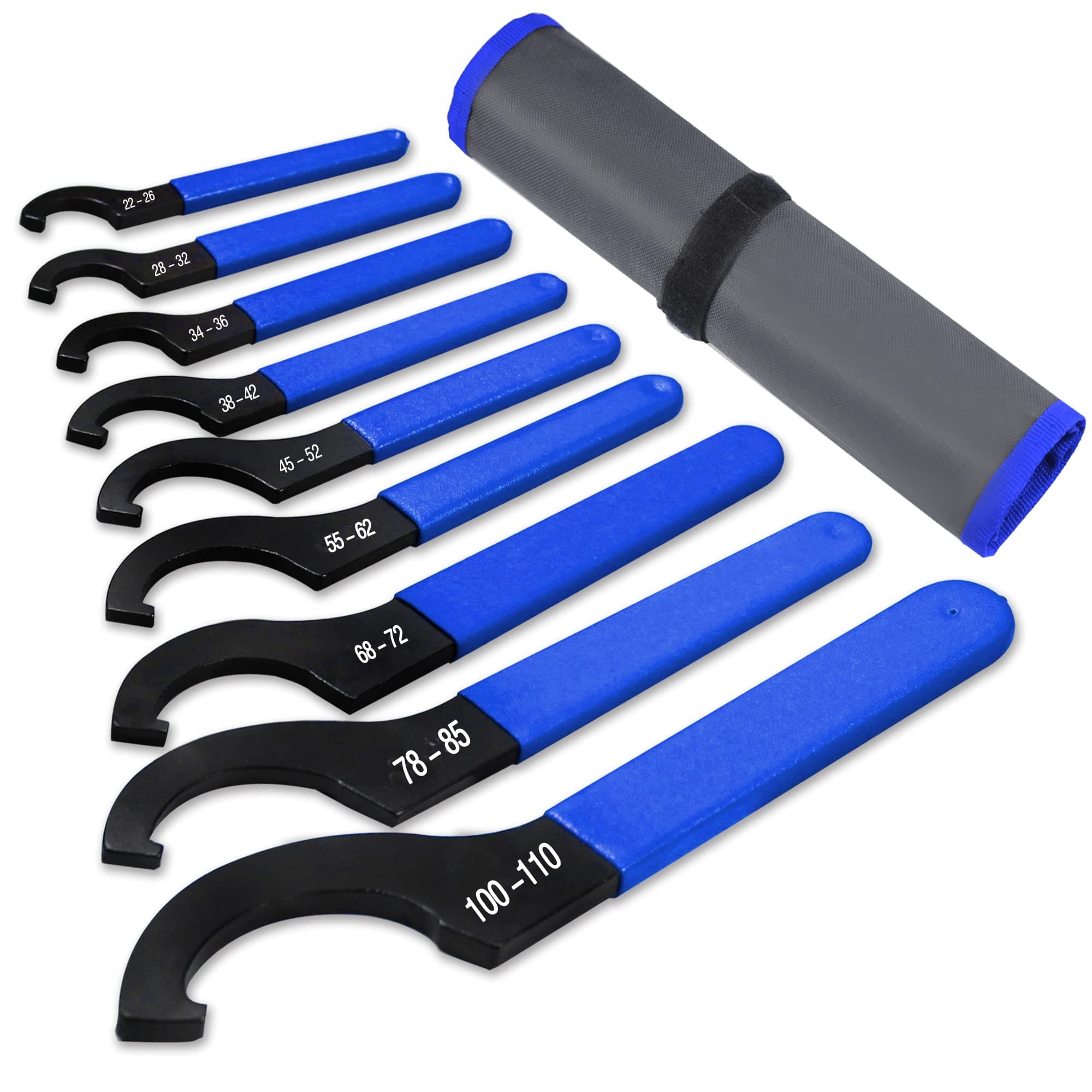 Coilover Wrench, Adjustable Spanner Wrench Set Universal Carbon Steel Shock Spanner for Most Coil Over Shock Adjustments