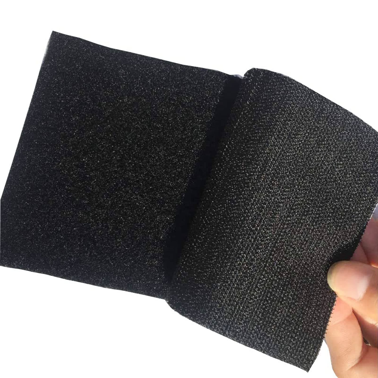 4-Pair 4x6 inch Upgrade Hook Loop Tape Double-Side Adhesive Strips Mounting Sticky Fastener Backing Tape Waterproof for Indoor Outdoor Home School Office Use