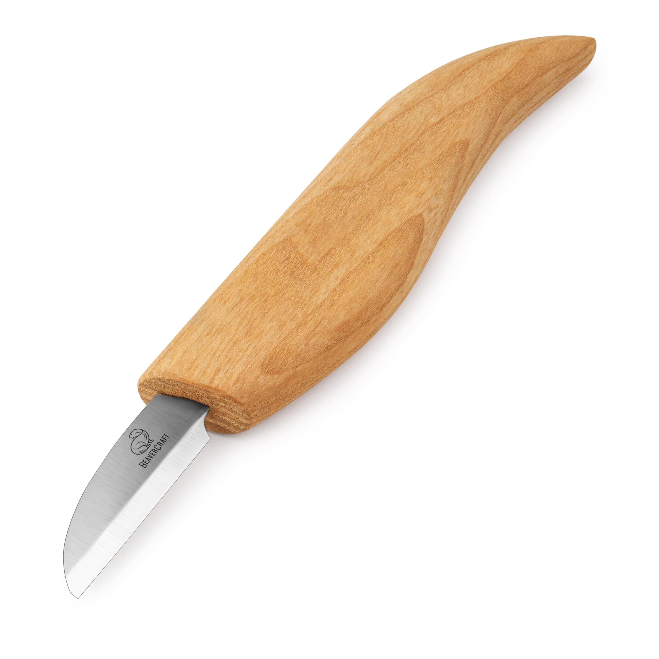 BeaverCraft Whittling Knife C2 16.5 cm - Wood Chip Carving Knife for General Purpose - Detail Whittling Knives Carbon Steel - Wood Carving Tools for Beginners
