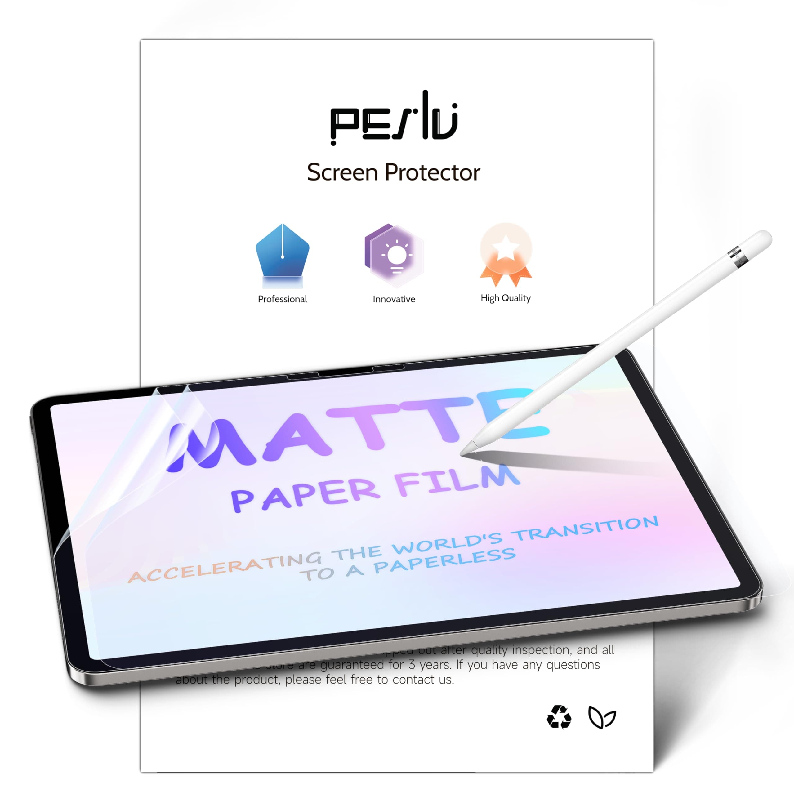 2 Pack Like Paper Screen Protector for iPad Air 13 Inch 2024/2025 (M2/M3, 6th/7th Gen), Matte Anti Glare PET Film/Blue Light Filter Eye Protection Cover/Drawing & Writing Feel Like on Paper