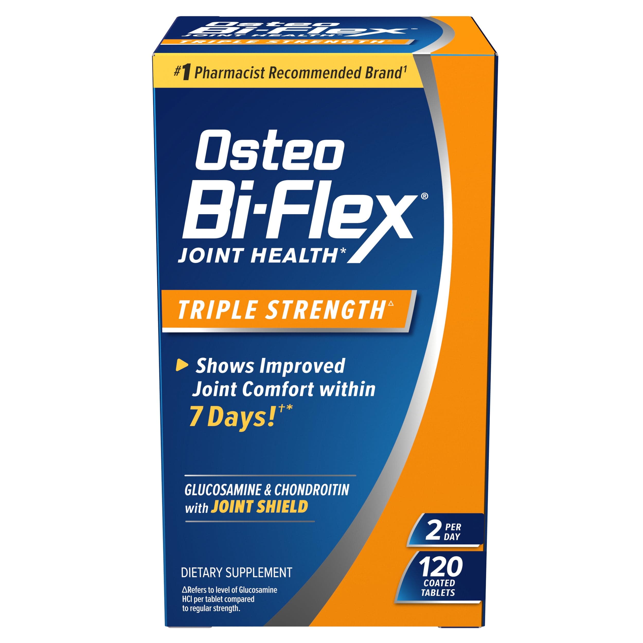 Osteo Bi-Flex Triple Strength Glucosamine Chondroitin Supplement, Improve Joint Function, Strength, Flexibility, Mobility 120 Coated Tablets