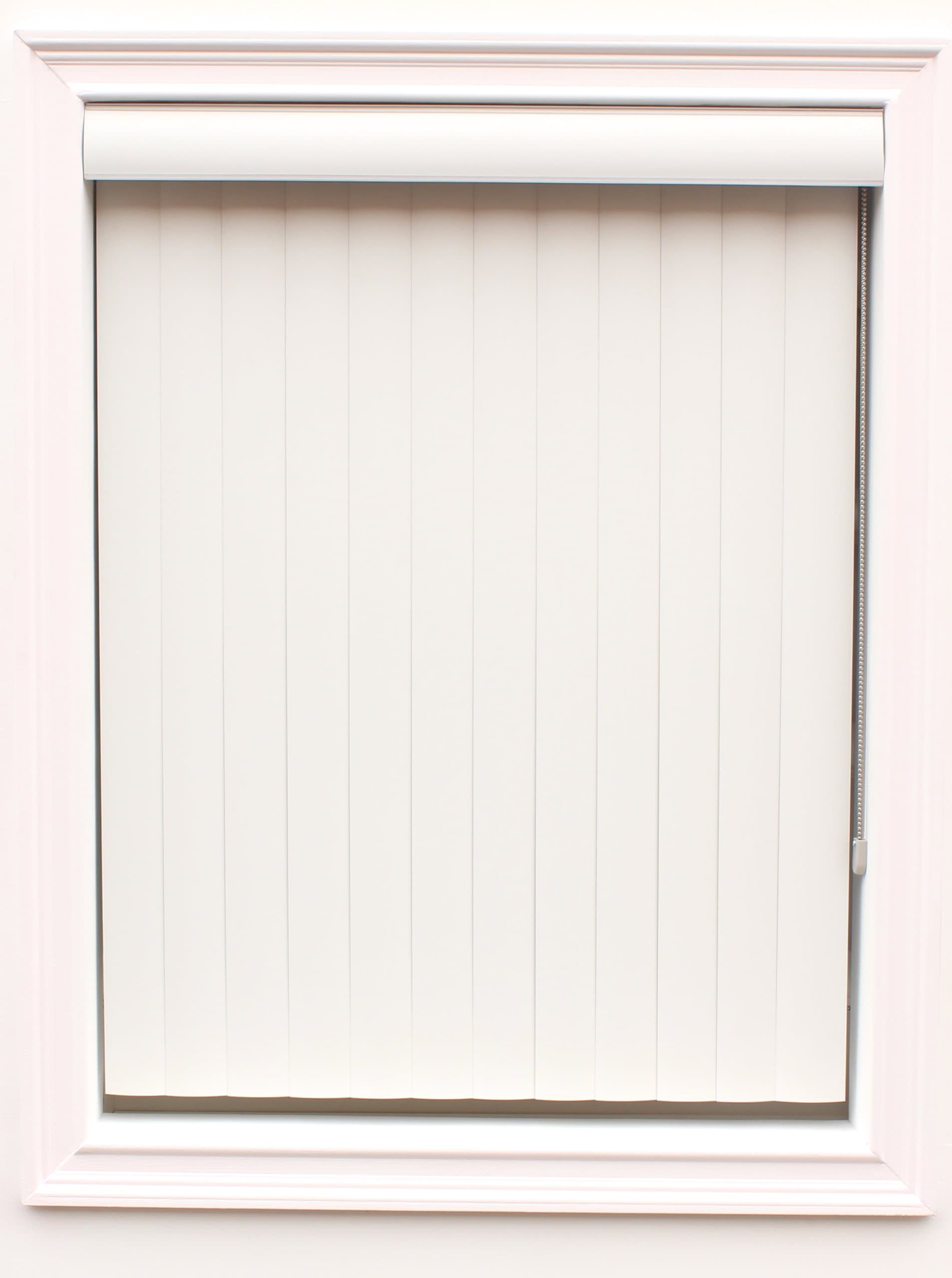 Curved Vertical Blinds, Center Opening, Inside Mount, 118 by 58-Inch, Polar