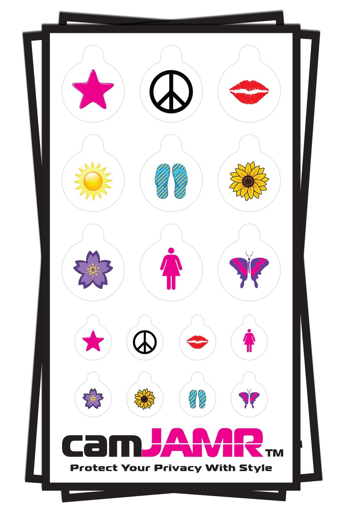 Webcam Covers for MacBook & Apple Devices. Protect Online Privacy. camJAMR Love Pack (3 Packs - 51 Total Webcam Covers)