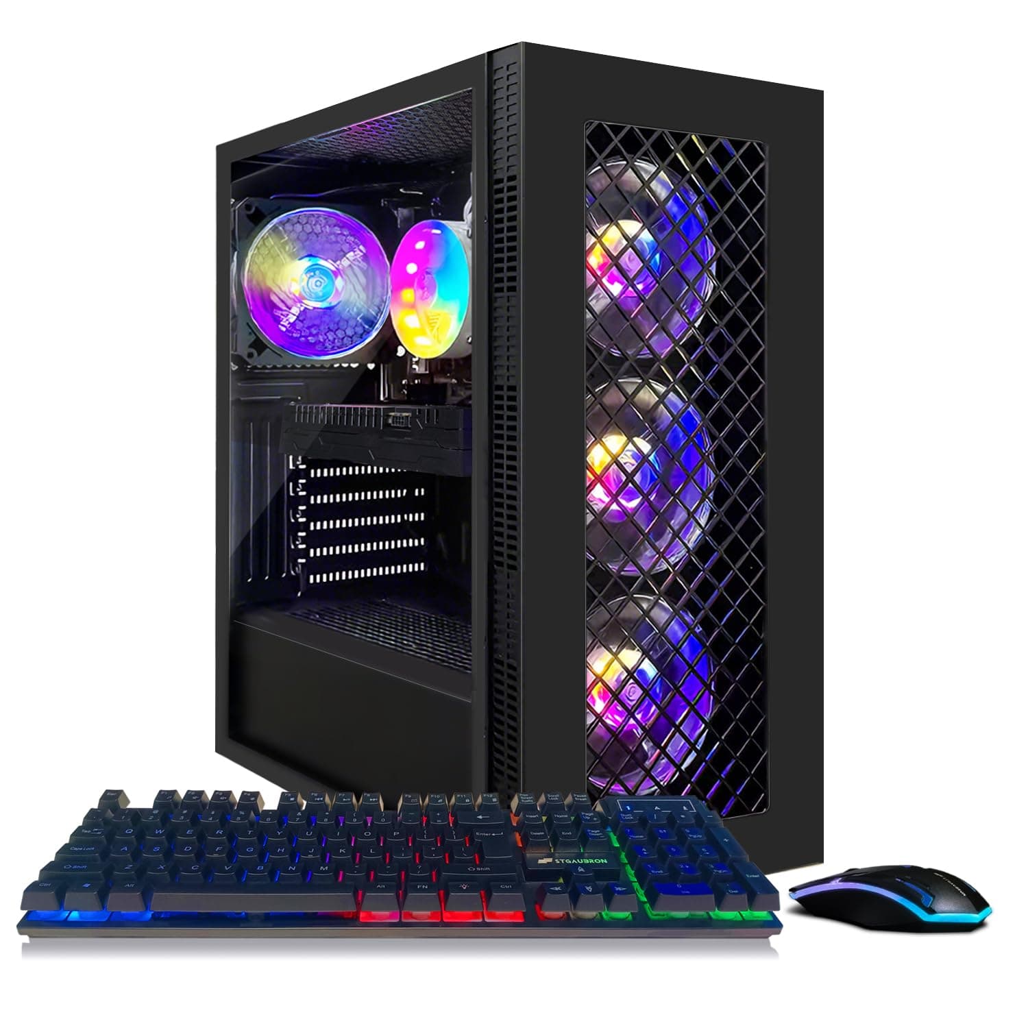 STGAubron Gaming PC Computer Desktop, Intel Core I7 8th Gen up to 4.1G, Radeo...