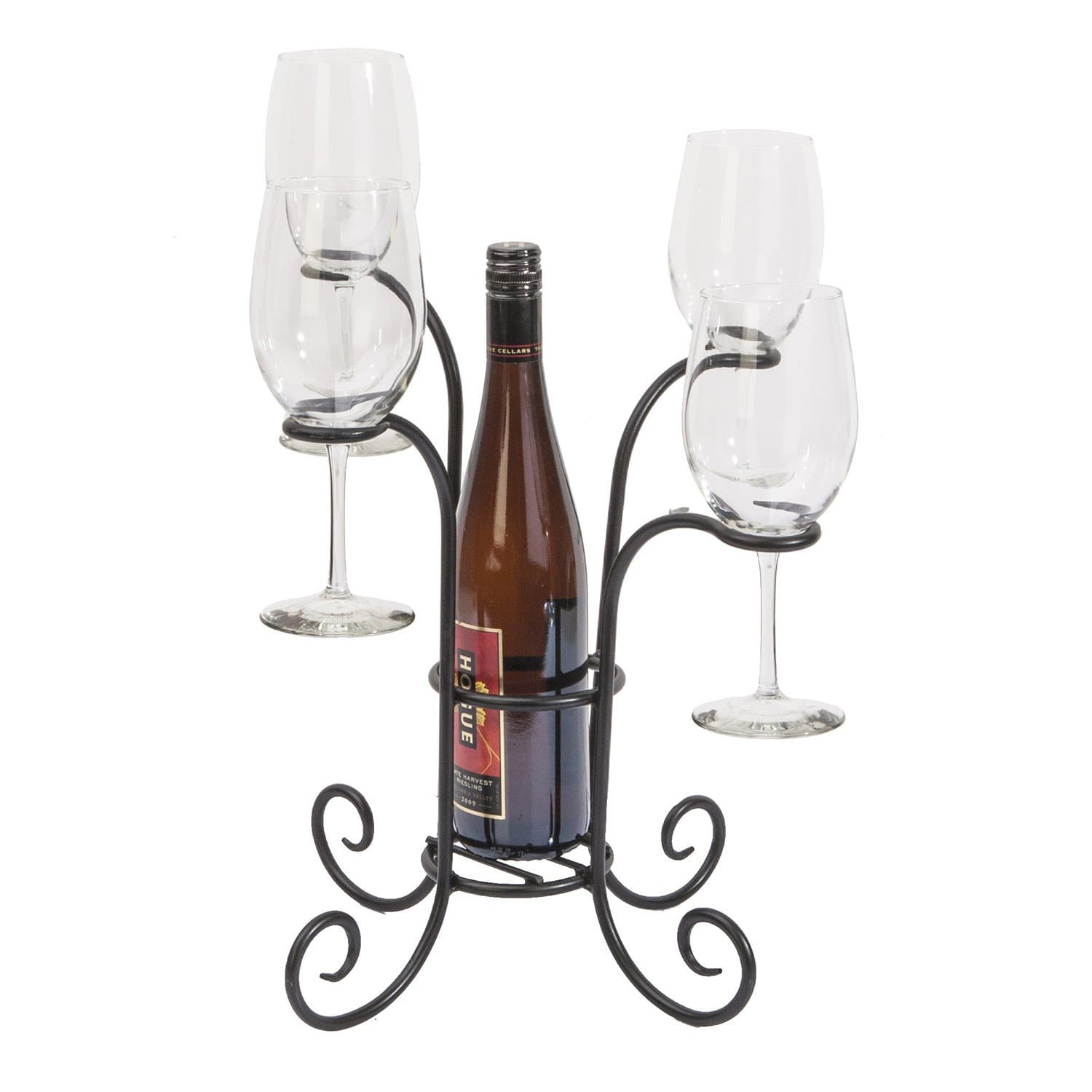 PanaceaProducts Wine Bottle And Glasses Caddy
