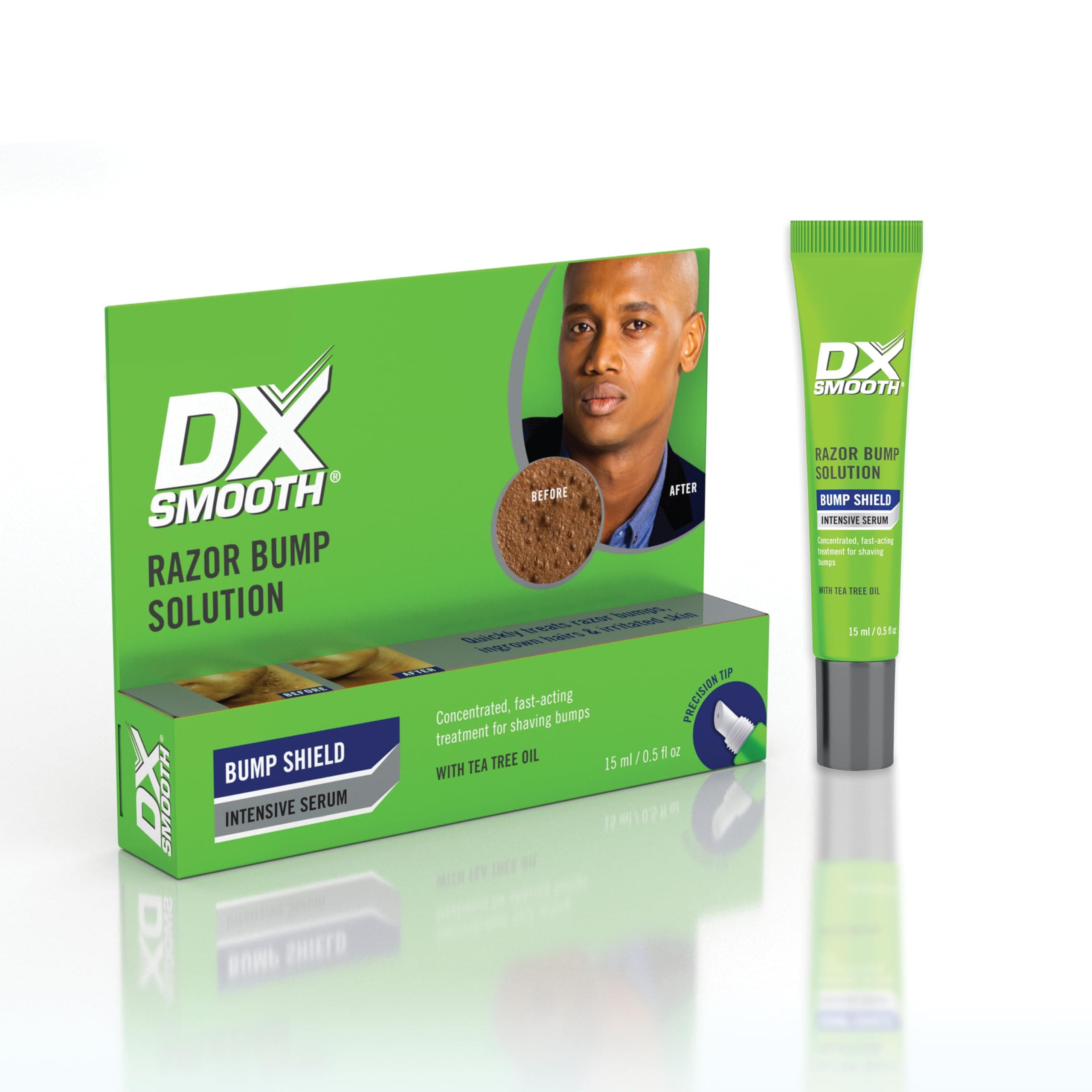 DX Smooth Bump Shield Intensive Serum – Fast-Acting Razor Bump + Ingrown Hair Treatment – for Men – 15ml