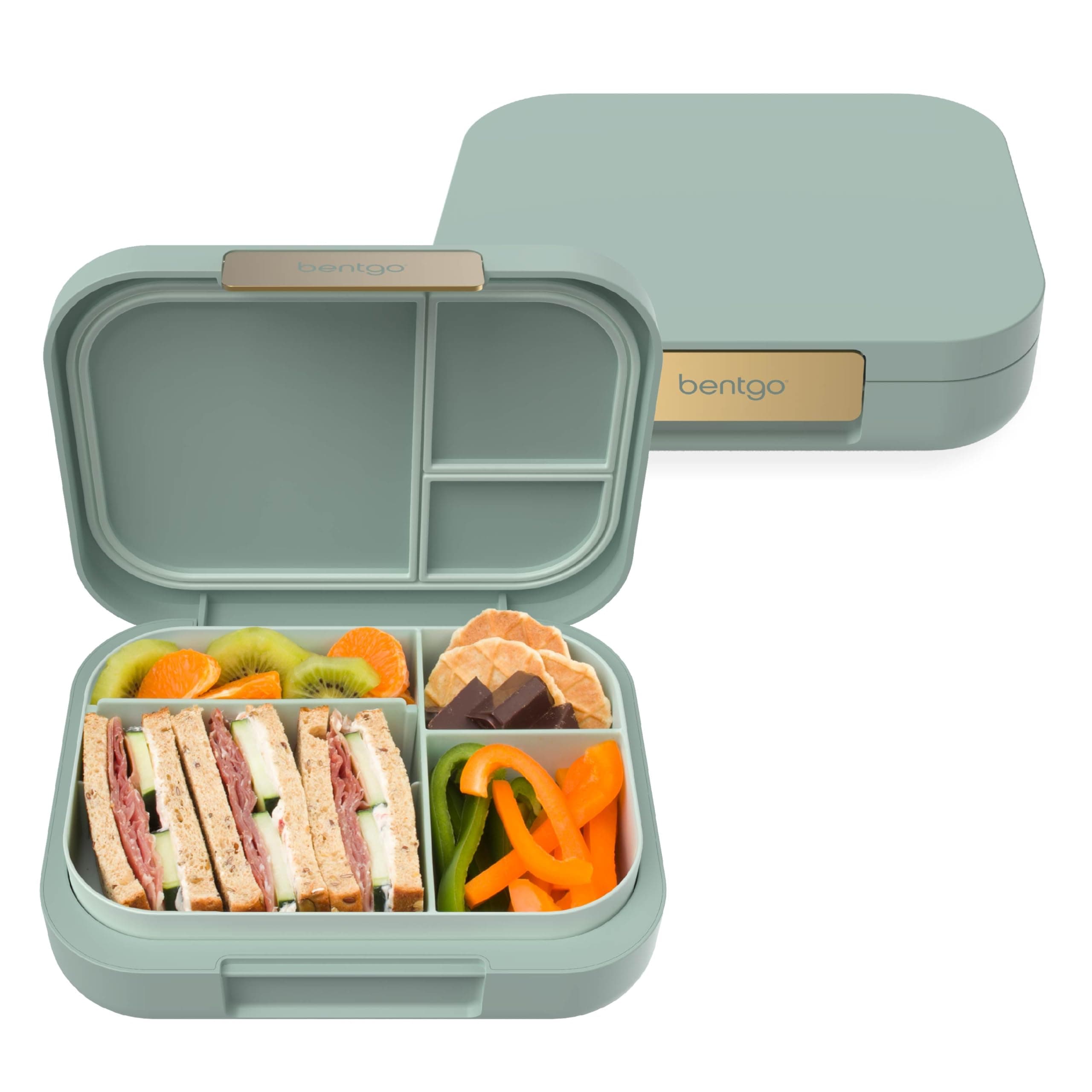 Bentgo Modern - Leak-Proof, Versatile 4-Compartment Bento-Style Lunch Box, Ergonomic Design with Matte Finish, Ideal for On-the-Go Balanced Eating for Adults and Teens - BPA-Free (Mint Green)