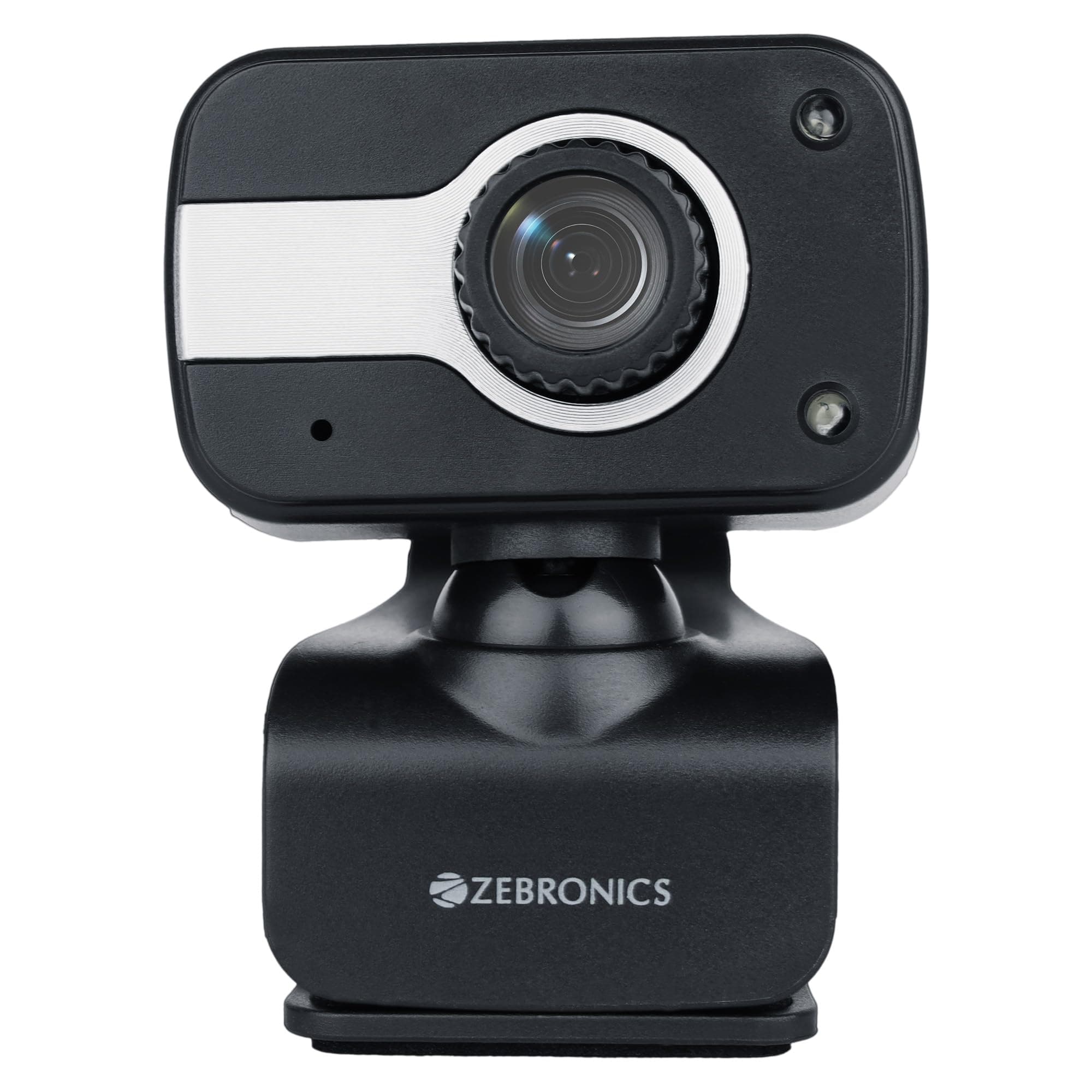 Zebronics Zeb-Crystal Clear Web Camera, 0.3 MP with USB with 3P Lens,Built-in Microphone,Auto White Balance,Night Vision and Manual Switch for LED (Black)