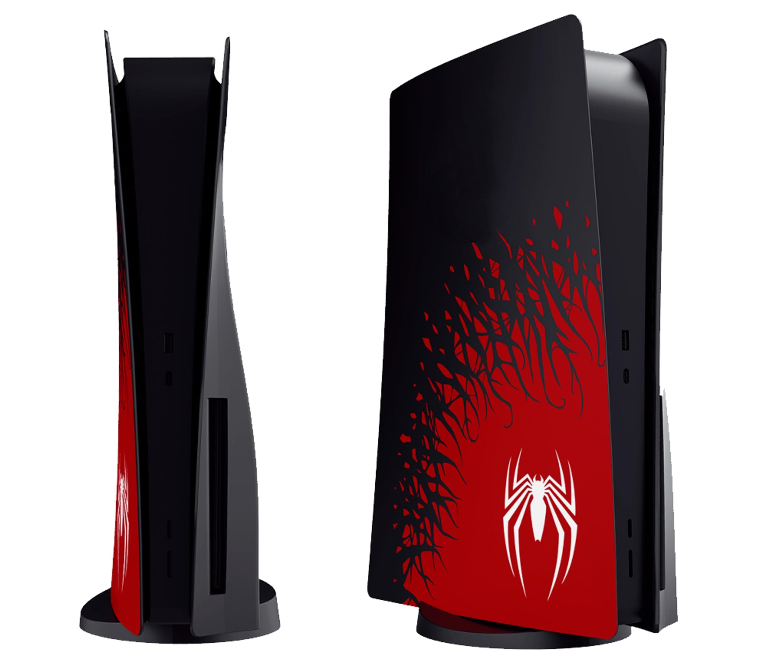 Faceplates for PS5 Disc Edition (Original Model) – Replacement Side Shell Panels, Anti-Scratch Dust-Proof Custom Design Cover Plates (Spider Design)