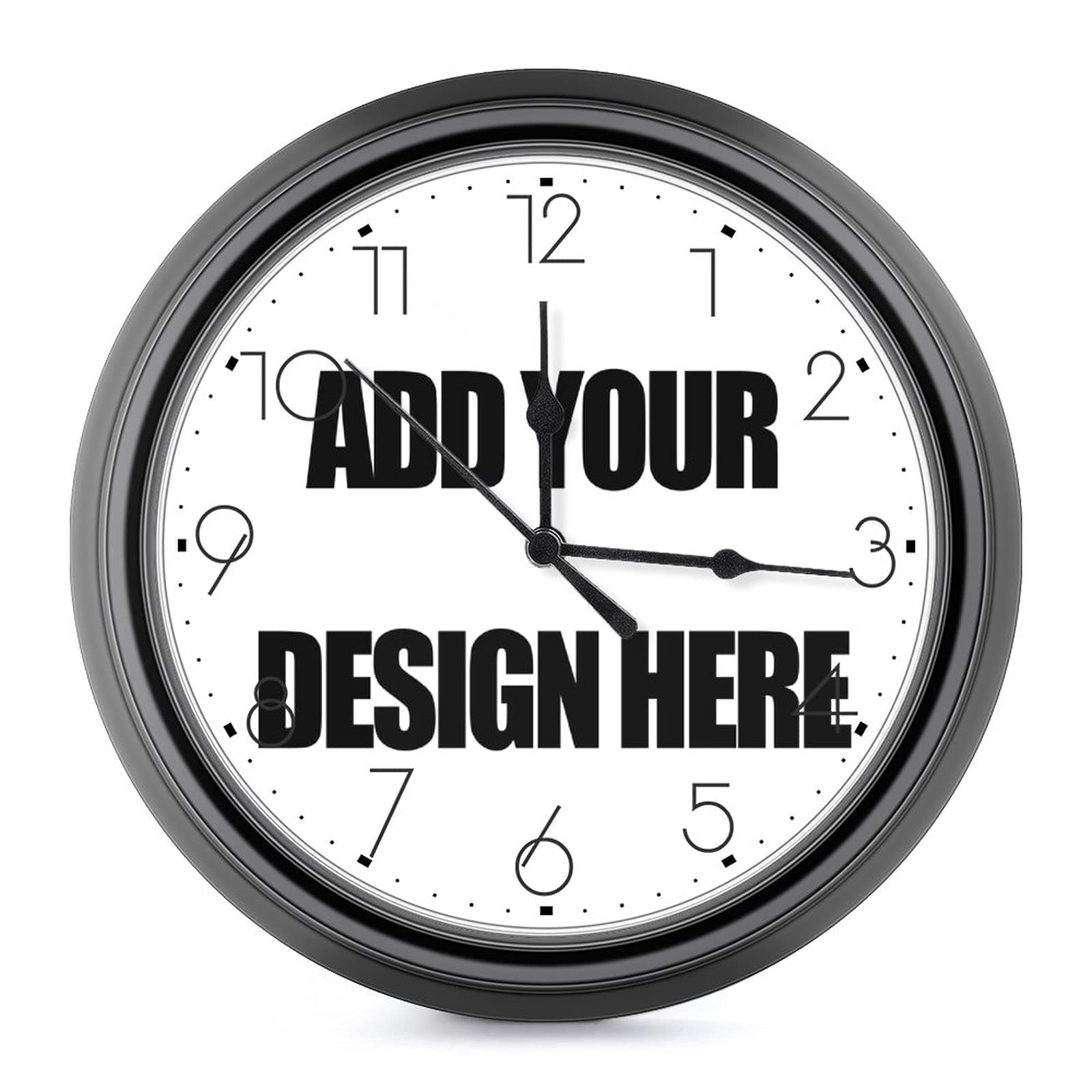 Custom Wall Clock Personalized Living Room Customized Clocks Add Your Photo Non Ticking Silent Gift for Bathroom, Home, Wedding, Friends, Family Add Your Image