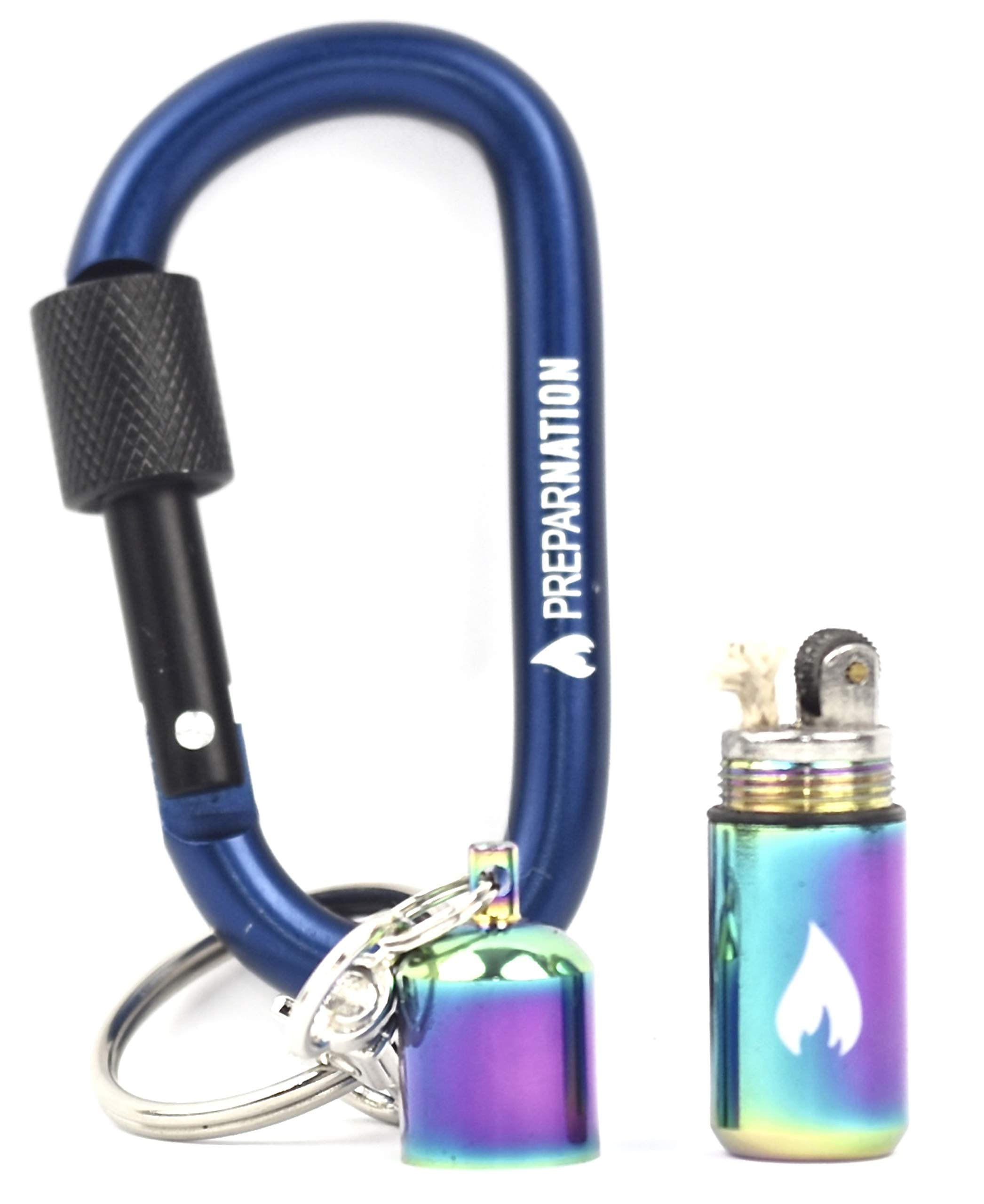 Waterproof Lighter Keychain Refillable Survival Hiking EDC by PreparNation