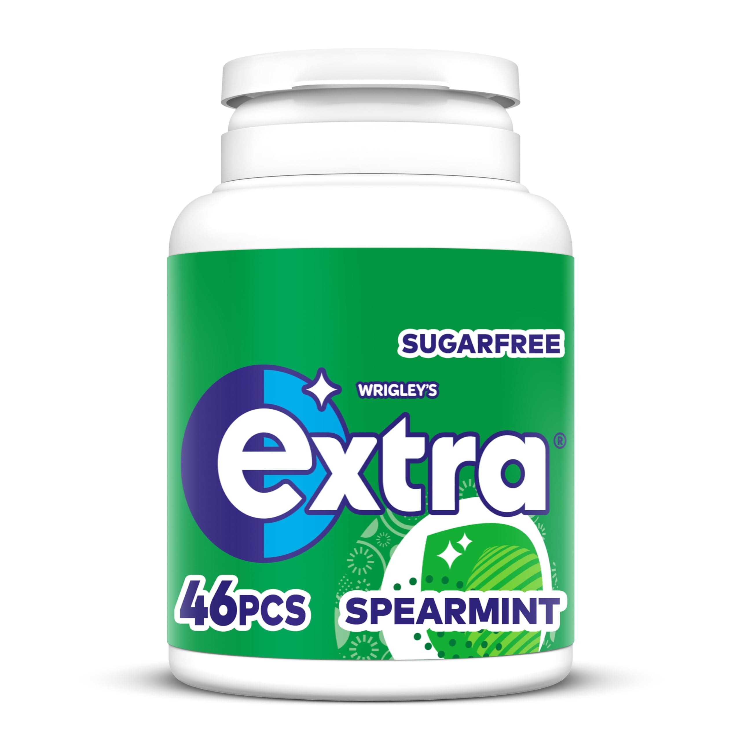 Wrigley's Extra Spearmint Bottle 60 Pieces Per Pack (Pack of 6)