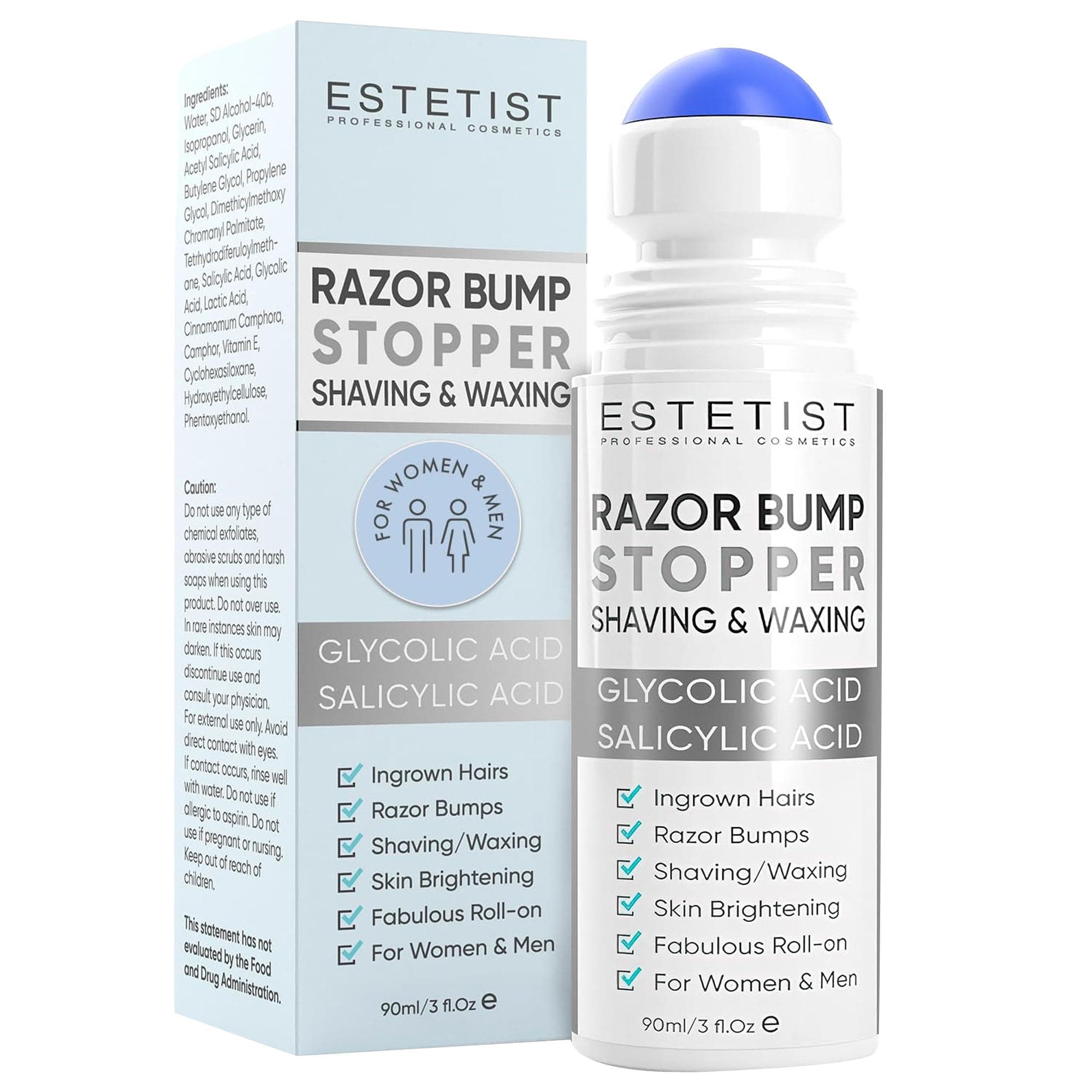 - Razor Bump Solution Roll-On, Ingrown Hair & Razor Burn Care Serum, After Shave Roller for Bikini Area, Face, Neck, Underarm & Legs, Skin-Soothing Post Shave Care