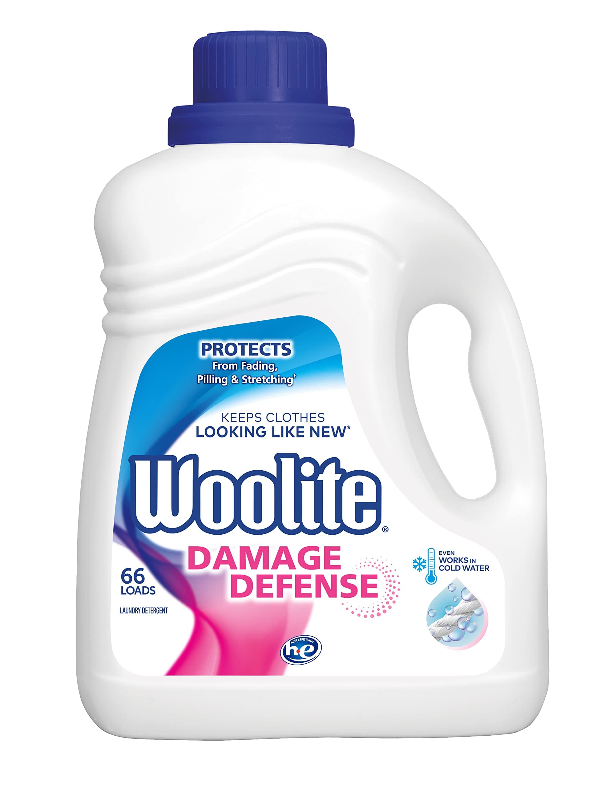Damage Defense Liquid Laundry Detergent, 66 Loads, Regular and HE Washers, 100 Fl Oz, Packaging may vary