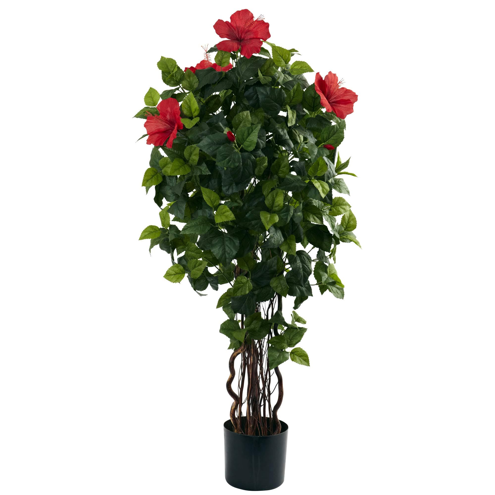 Nearly Natural 4ft Hibiscus Artificial Tree, 4ft
