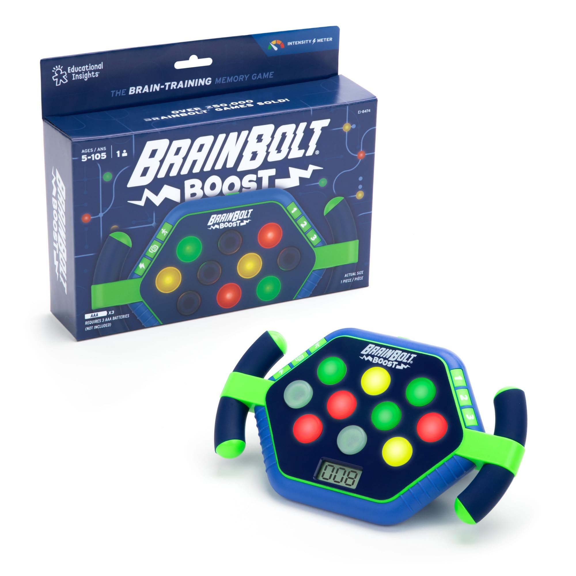 Educational Insights BrainBolt® Boost - Memory Brain Game, Includes 3 Game Modes, For 1 Player, Gift for Ages 5+