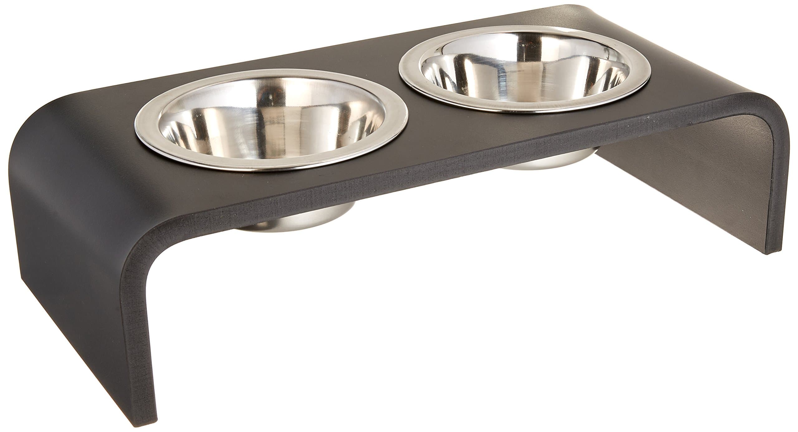 Pint Bowl Pet Feeder, Black, 4"