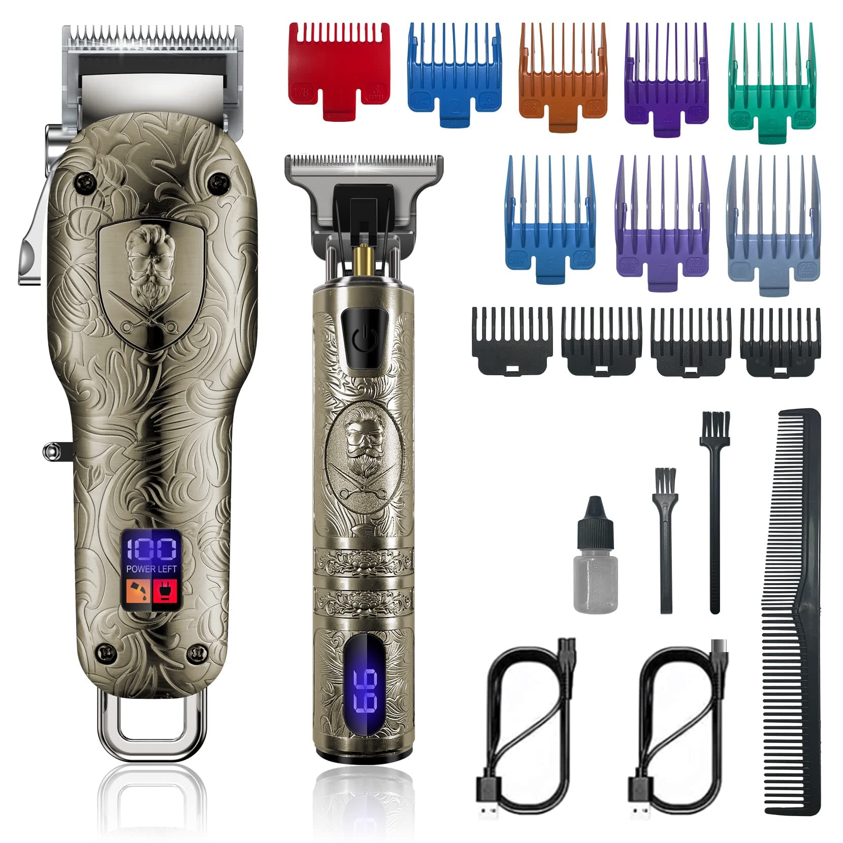 Hair Clippers 2 Set Gold