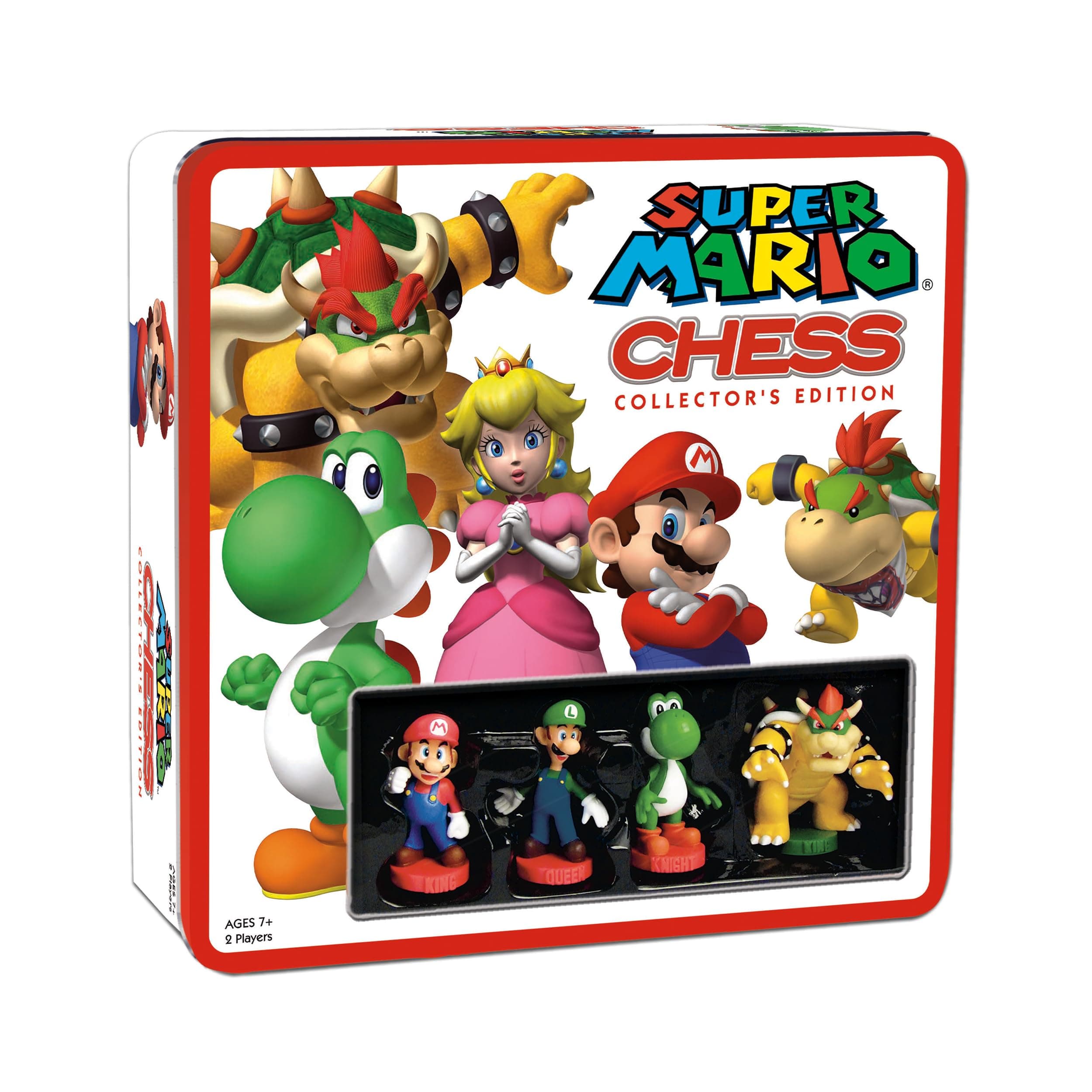 Super Mario Chess Set, 32 Custom Sculpt Game Pieces Including Iconic Characters: Mario, Luigi, Peach, Toad, Bowser, Super Mario Themed Chess Game