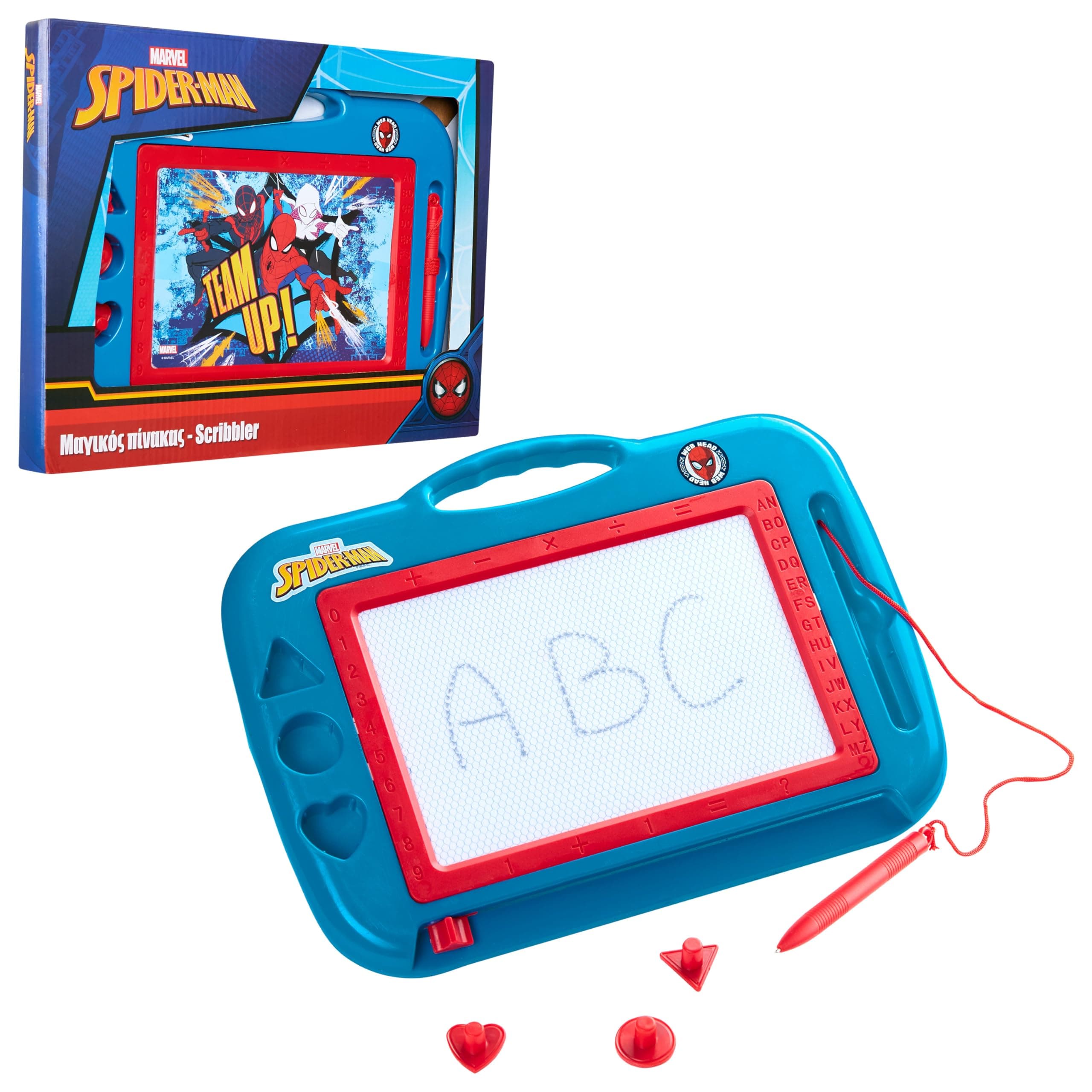 DisneyMagnetic Drawing Board for Kids Magic Scribbler Educational Learning Toy Frozen Spiderman Magnetic Scribbler (Blue Spiderman)