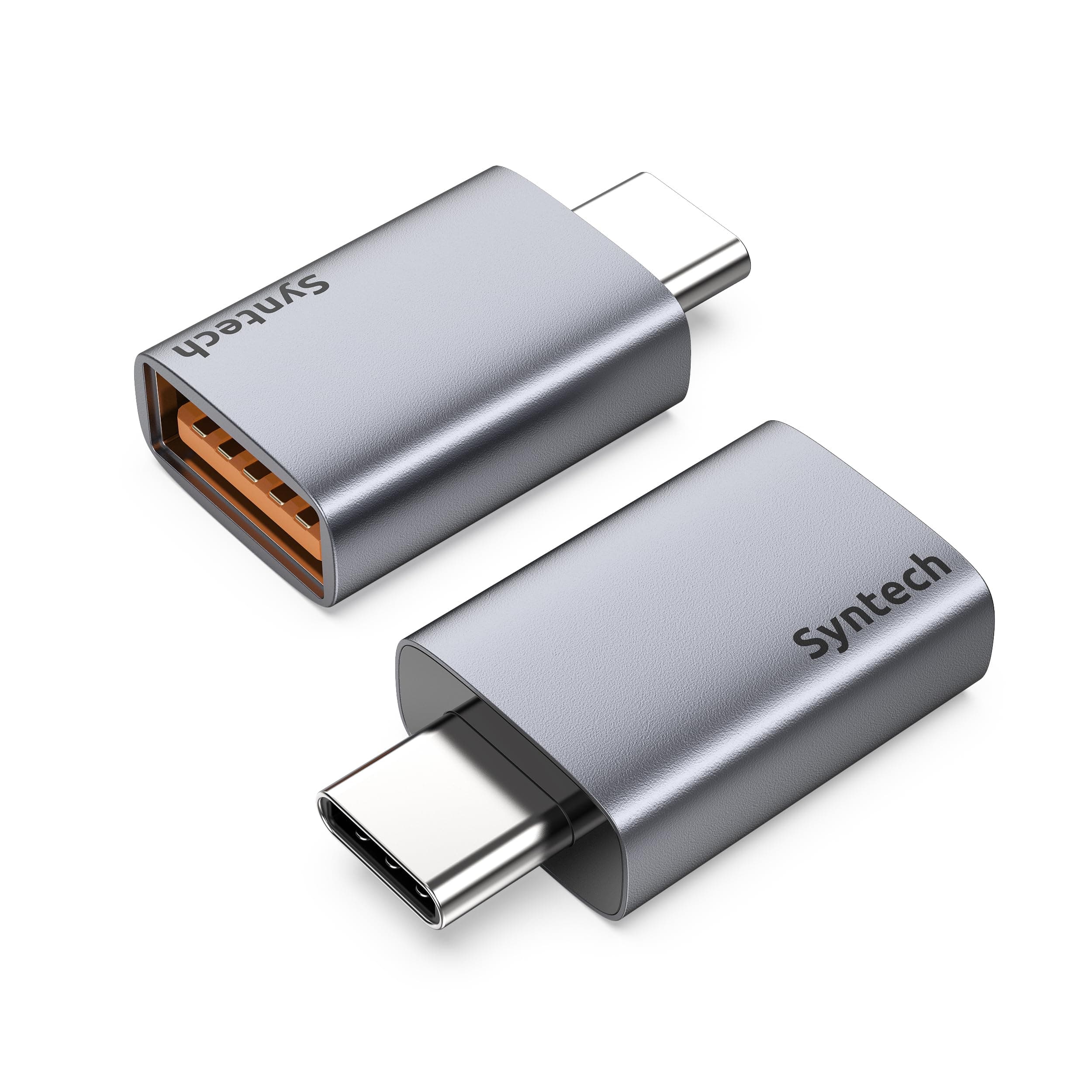 Syntech USB C to USB Adapter (2 Pack), 10Gbps USB3.2 Gen 2 Fit Side by Side, Type C Male to A 3.2 Female Adapter Compatible with iPhone 17e 17 Pro Max/iPad/iMac/MacBook Pro & Thunderbolt 4/3 Devices