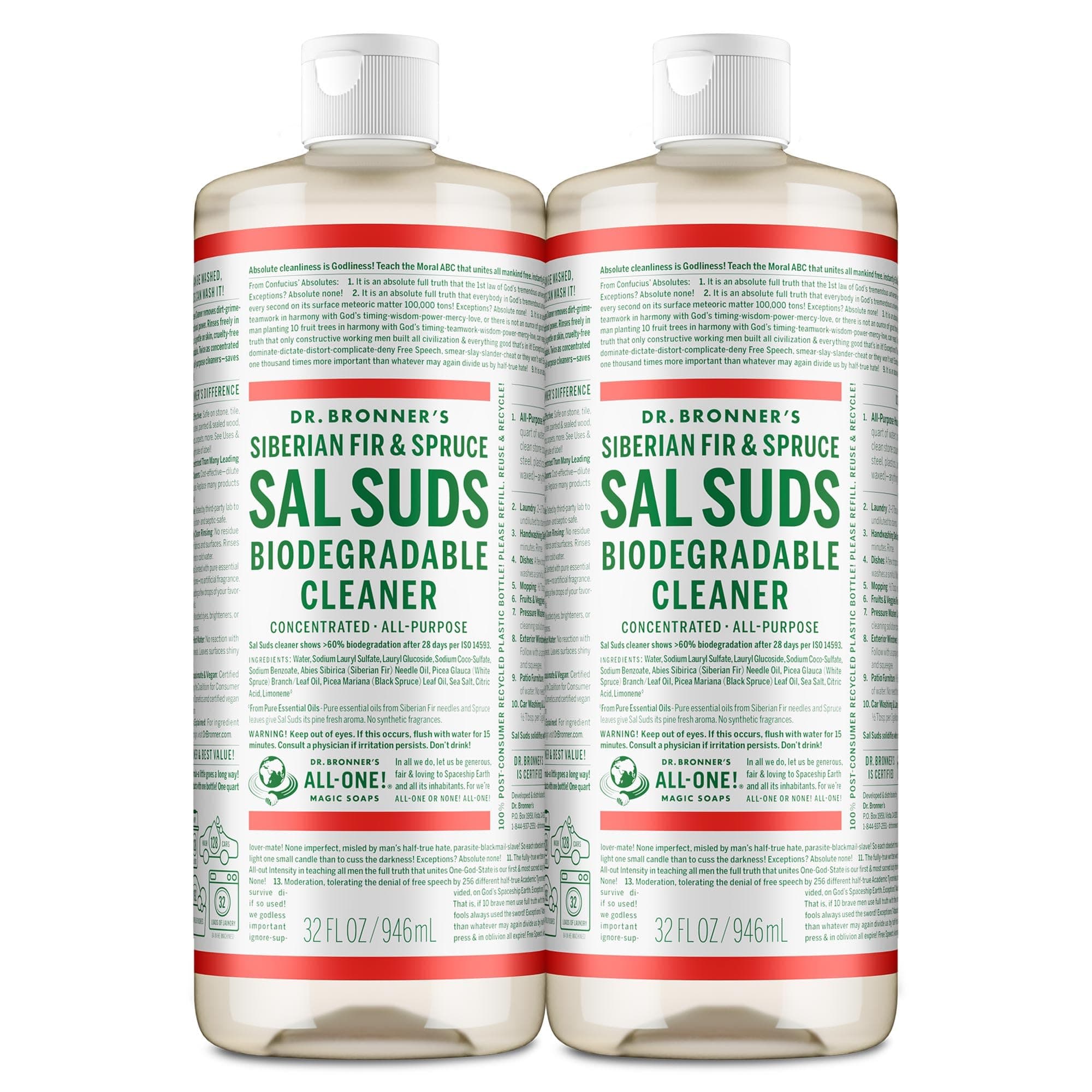 Dr. Bronner's Sal Suds Biodegradable Cleaner - 32oz, 2 Pack
