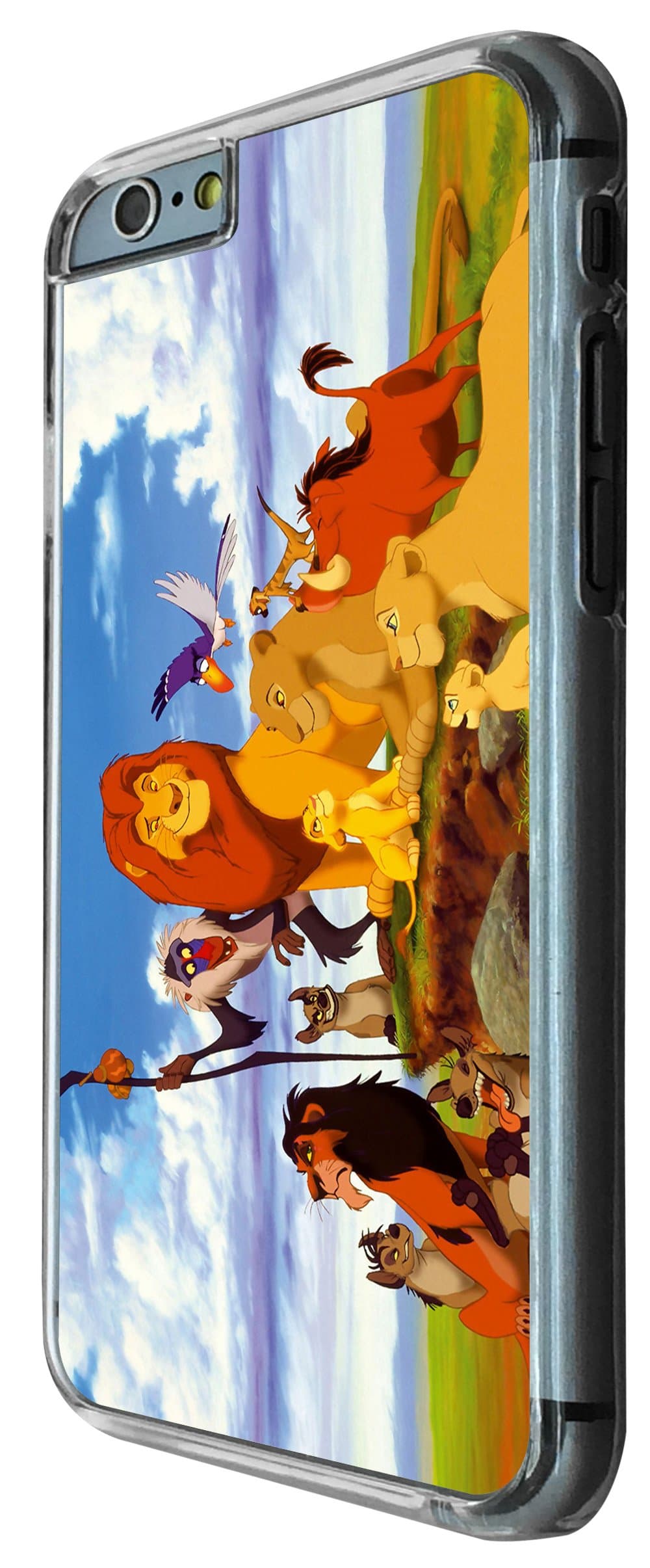 iphone 6 plus 5.5'' Cool Cartoon Simba The Lion King Design CASE BACK Cover-Clear Frame