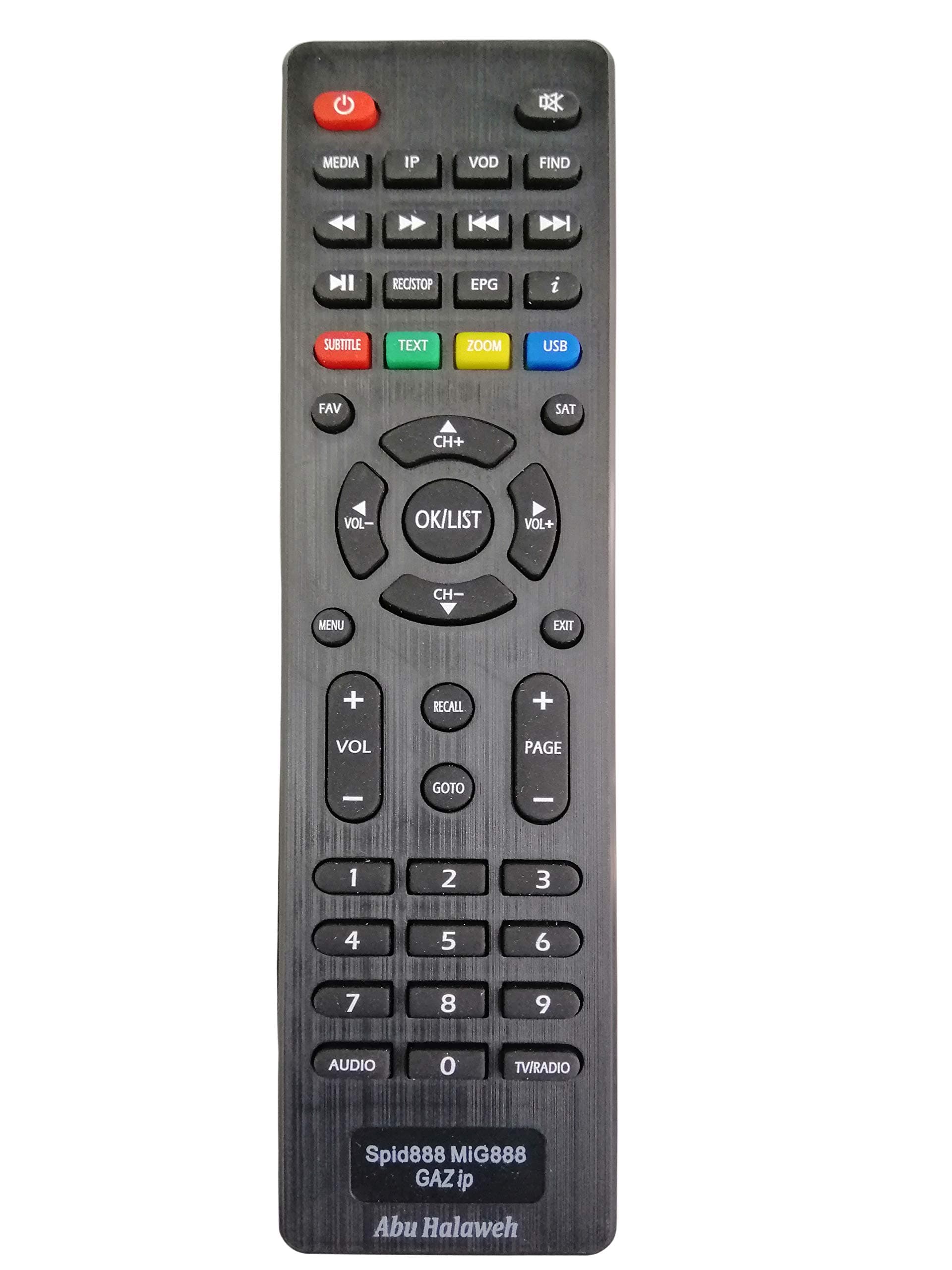 Replacement Remote Control for Spider HD Satellite Receiver Only for T Series