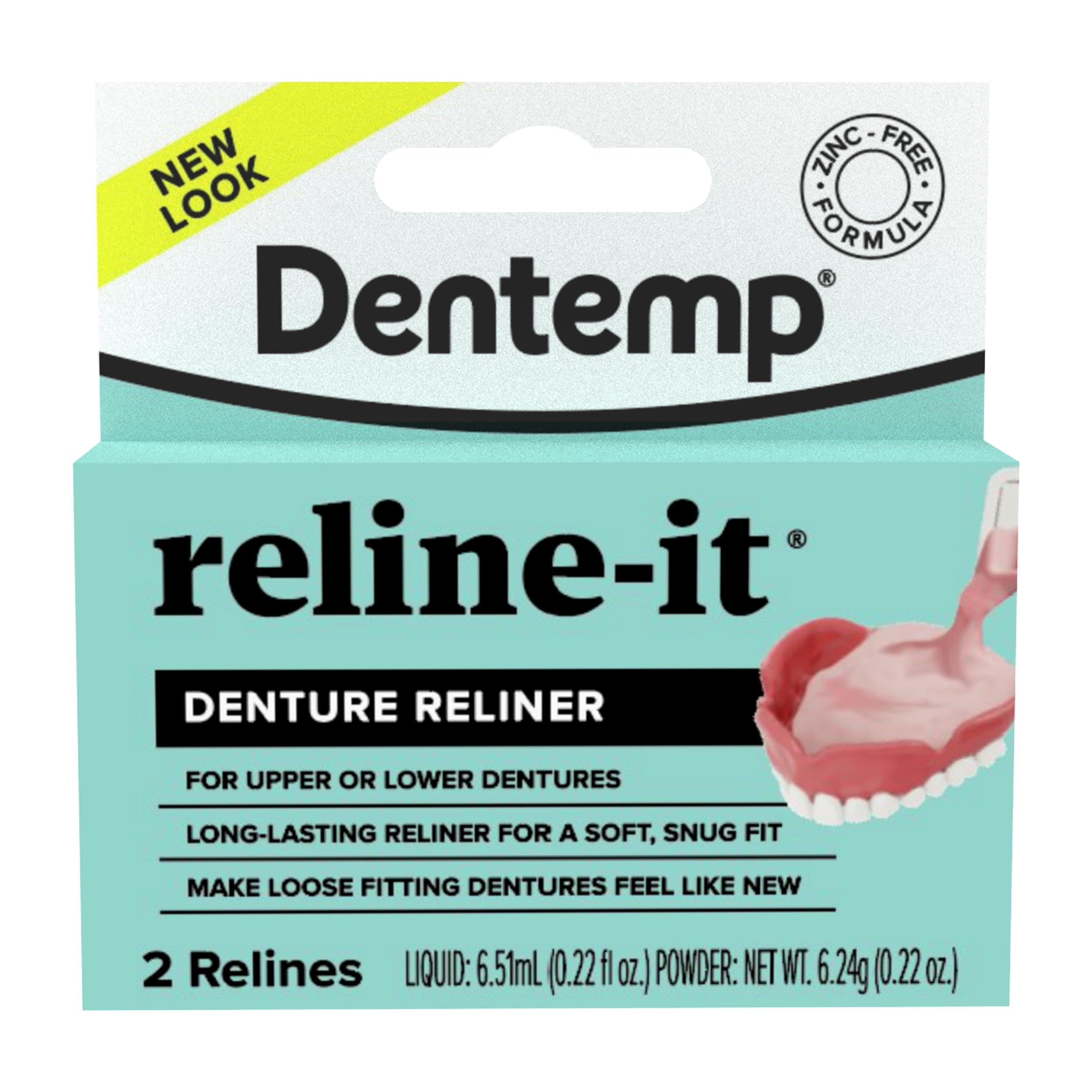 Denture Reline Kit - Advanced Formula Reline It Denture Reliner - Denture Kit to Refit and Tighten Dentures for Both Upper & Lower Denture