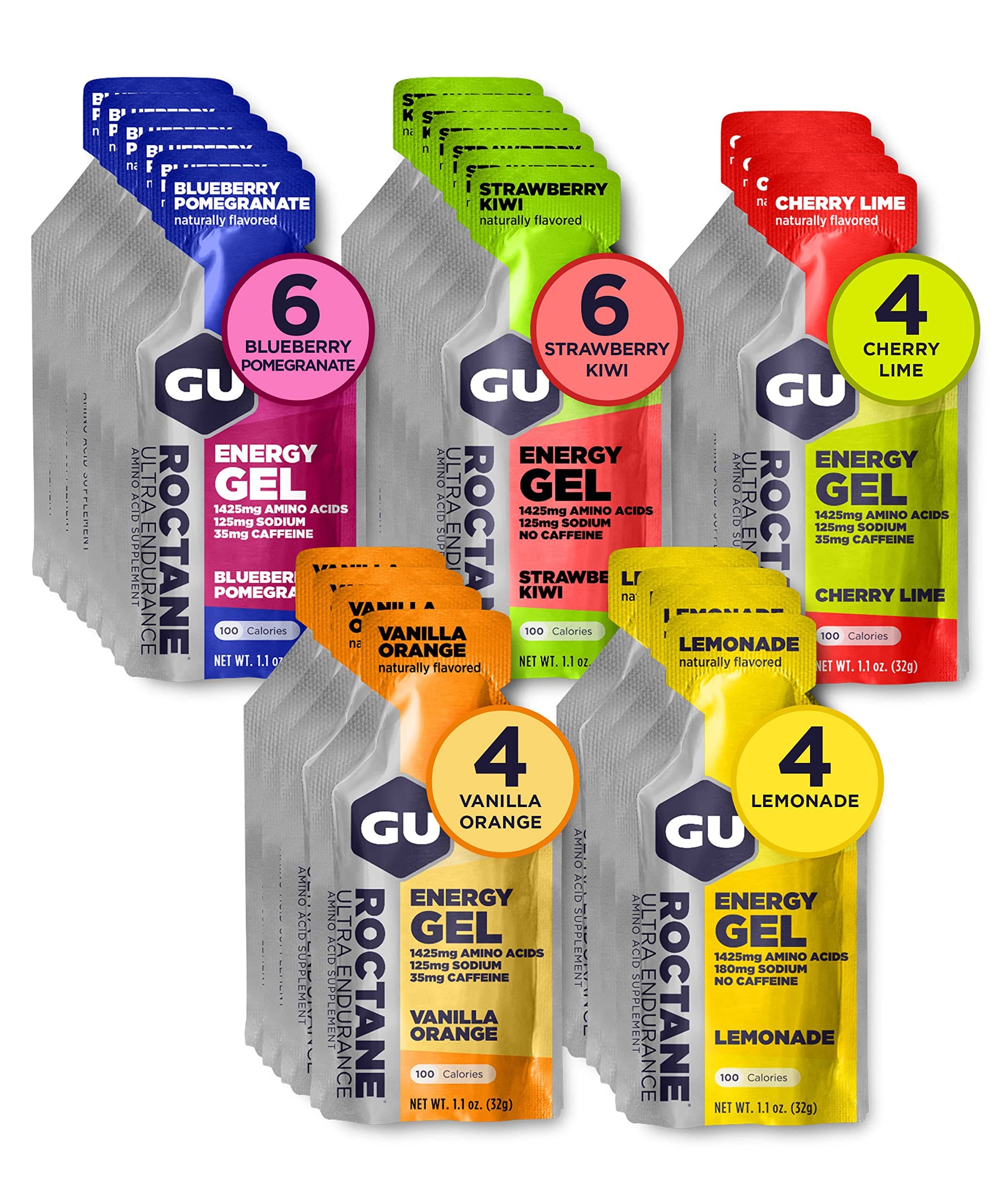 - Roctane Ultra Endurance Energy Gel, Vegan, Gluten-Free, Kosher, and Dairy-Free On-The-Go Sports Nutrition for Running, Biking, Hiking or Skiing, Assorted Flavors,24-Count